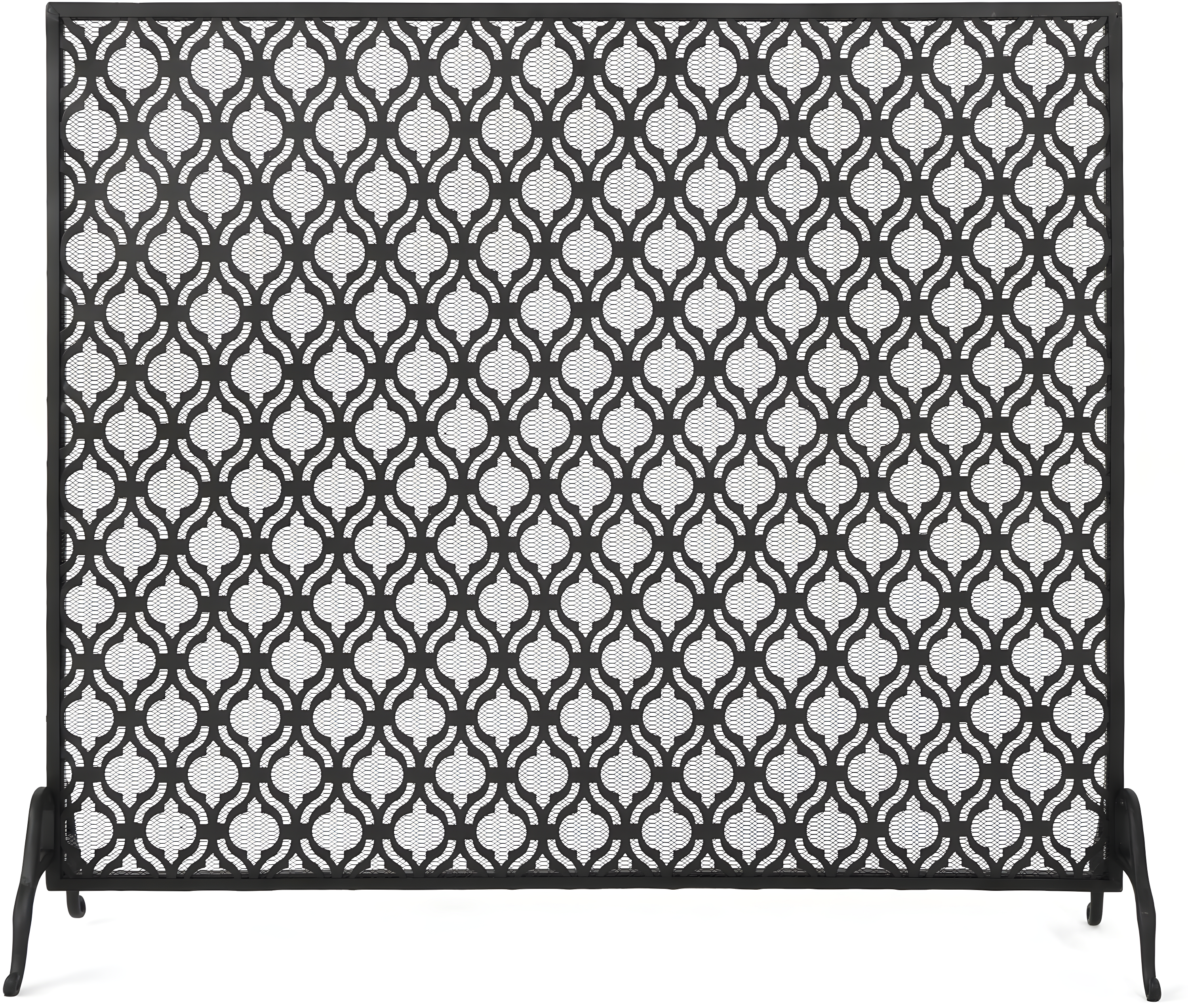 Fleur De Lis Living Tennison 1 Panel Iron Fireplace Screen