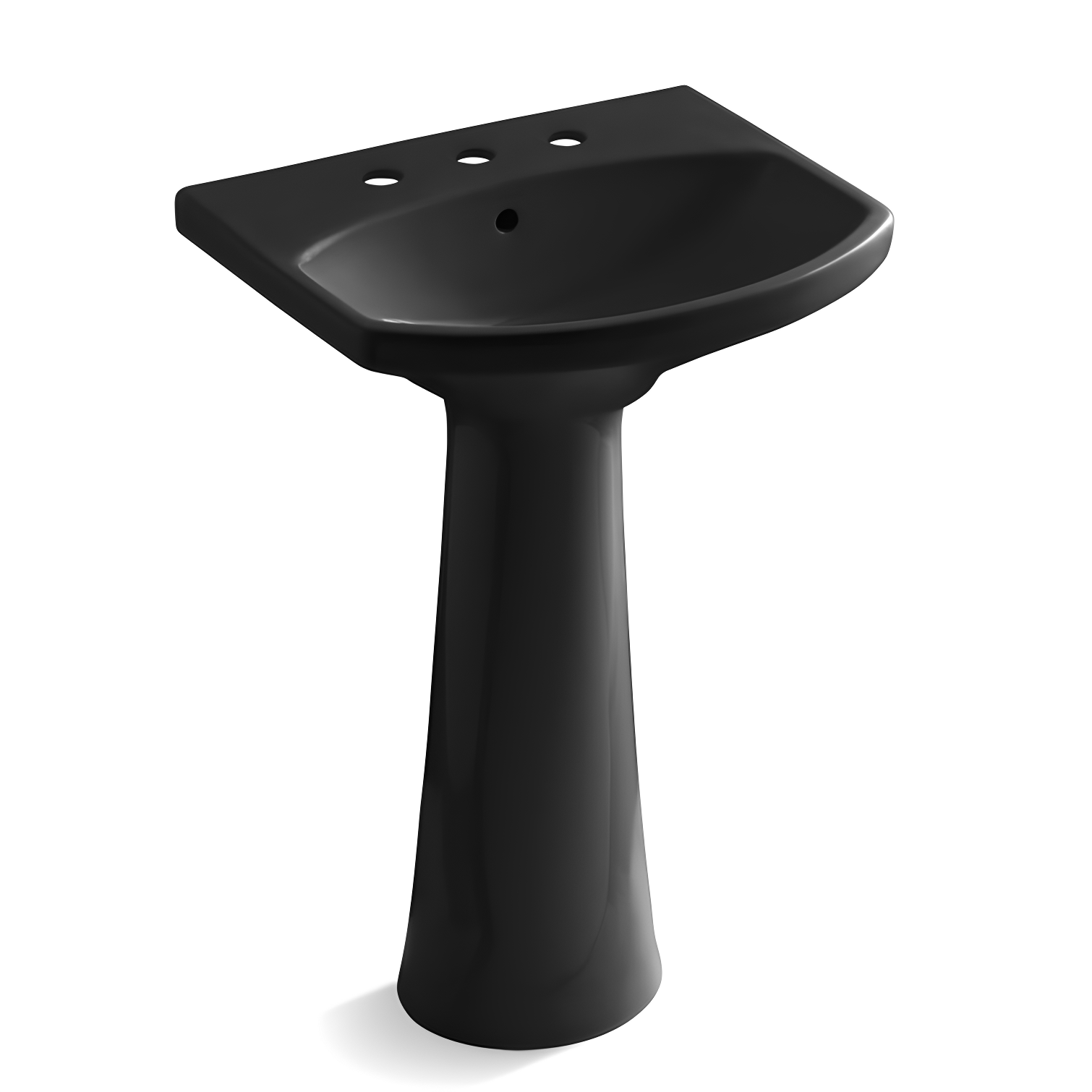 Cimarron® 26.81" Vitreous China U-Shape Pedestal Bathroom Sink with Overflow