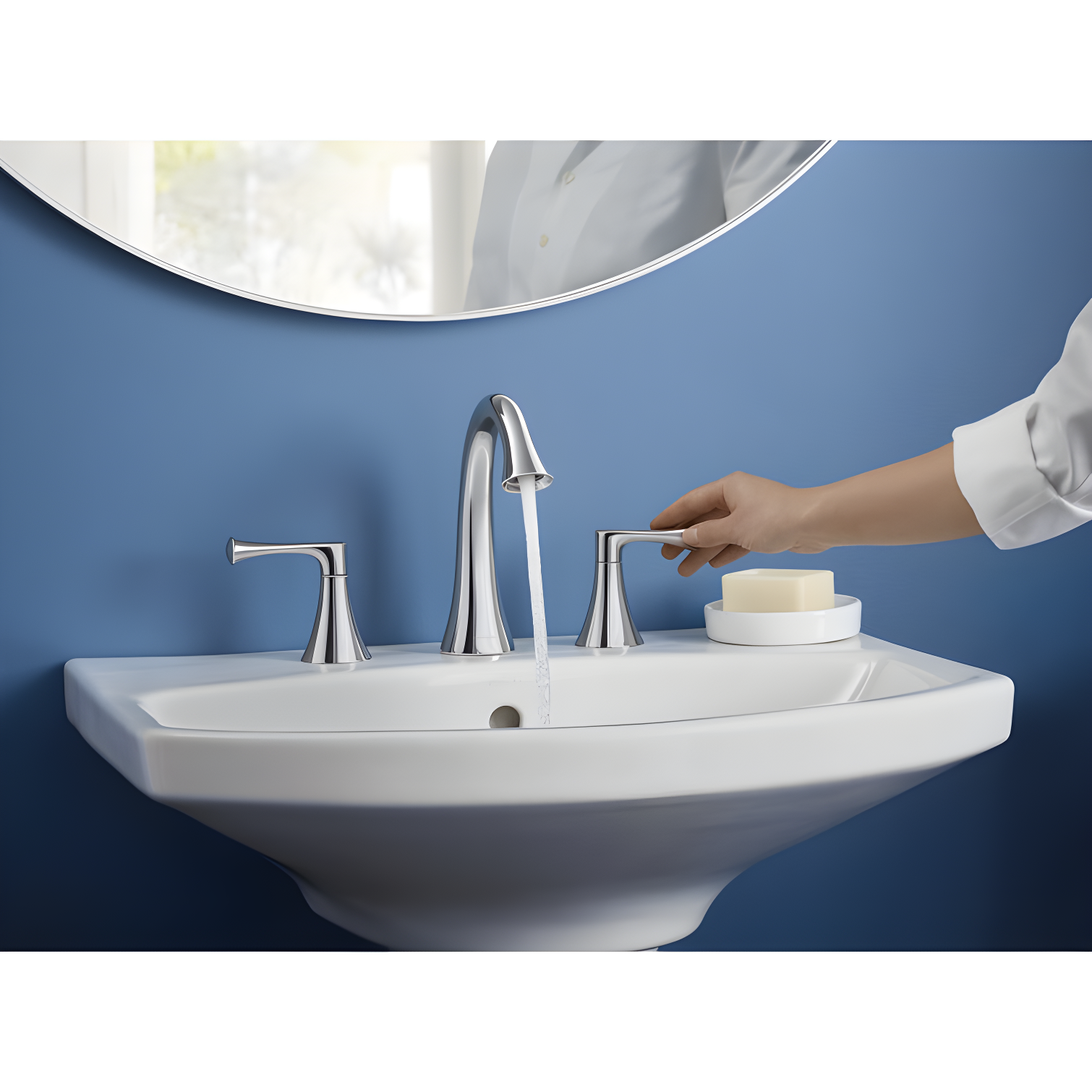 Cimarron® 26.81" Vitreous China U-Shape Pedestal Bathroom Sink with Overflow