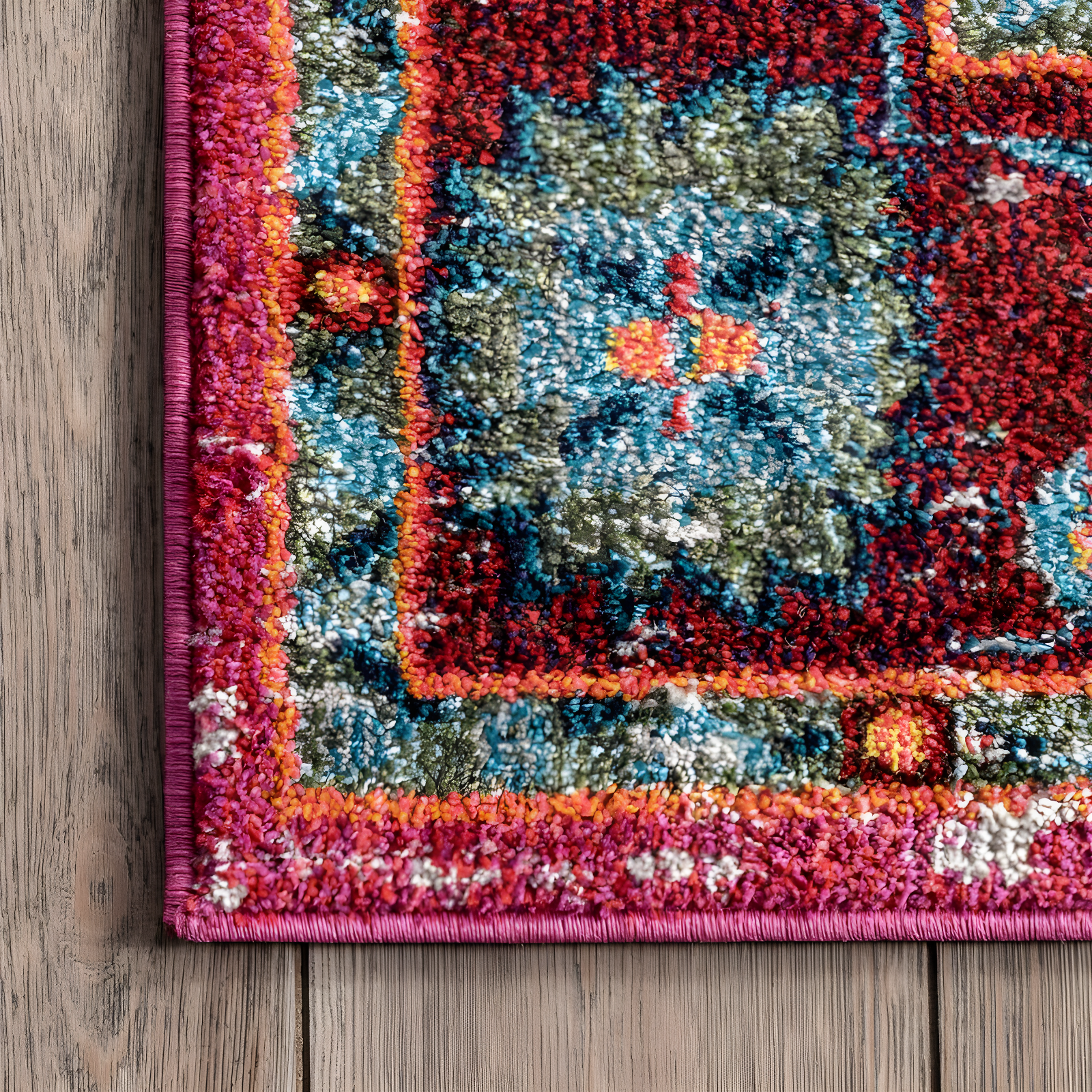 nuLOOM 12'x15' Vintage Corbett Area Rug: Bohemian Medallion, Multicolor, Low Pile, Machine Made, Indoor Use