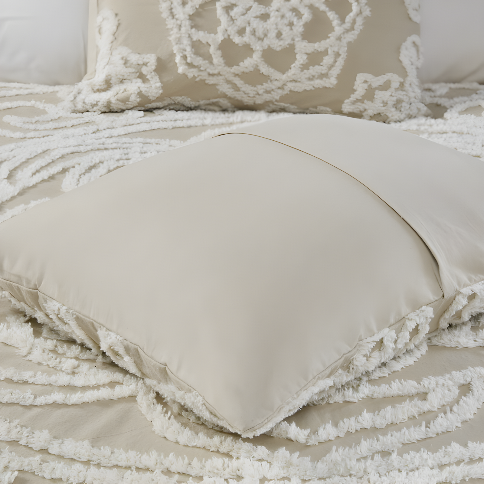 Madison Park Laetitia Tufted Cotton Chenille Medallion Comforter Set