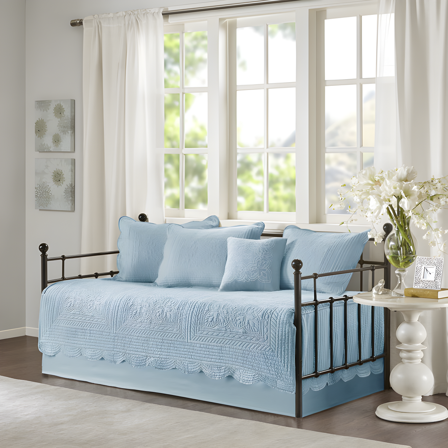 Madison Park Tuscany 6 Piece Reversible Scalloped Edge Daybed Cover Set
