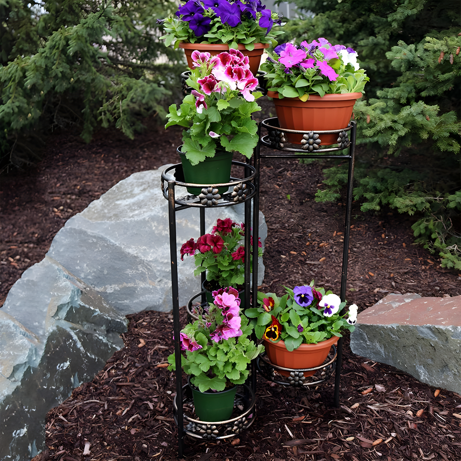 SunnyDaze Decor Metal Weather Resistant Plant Stand