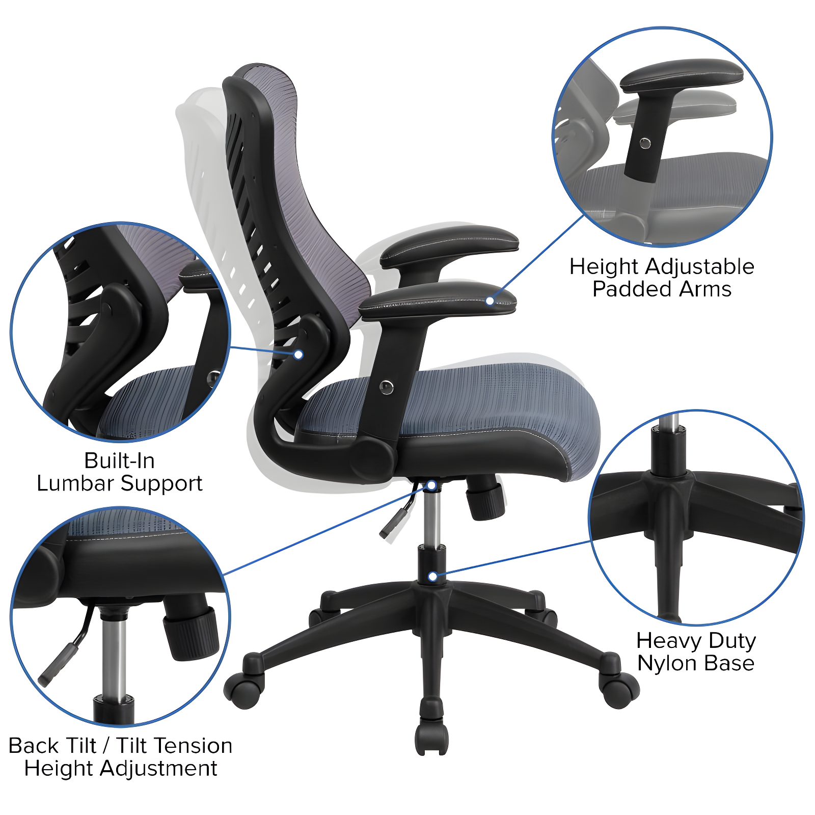 Siwar High-Back Designer Ergonomic Office Chair with Adjustable Armrests