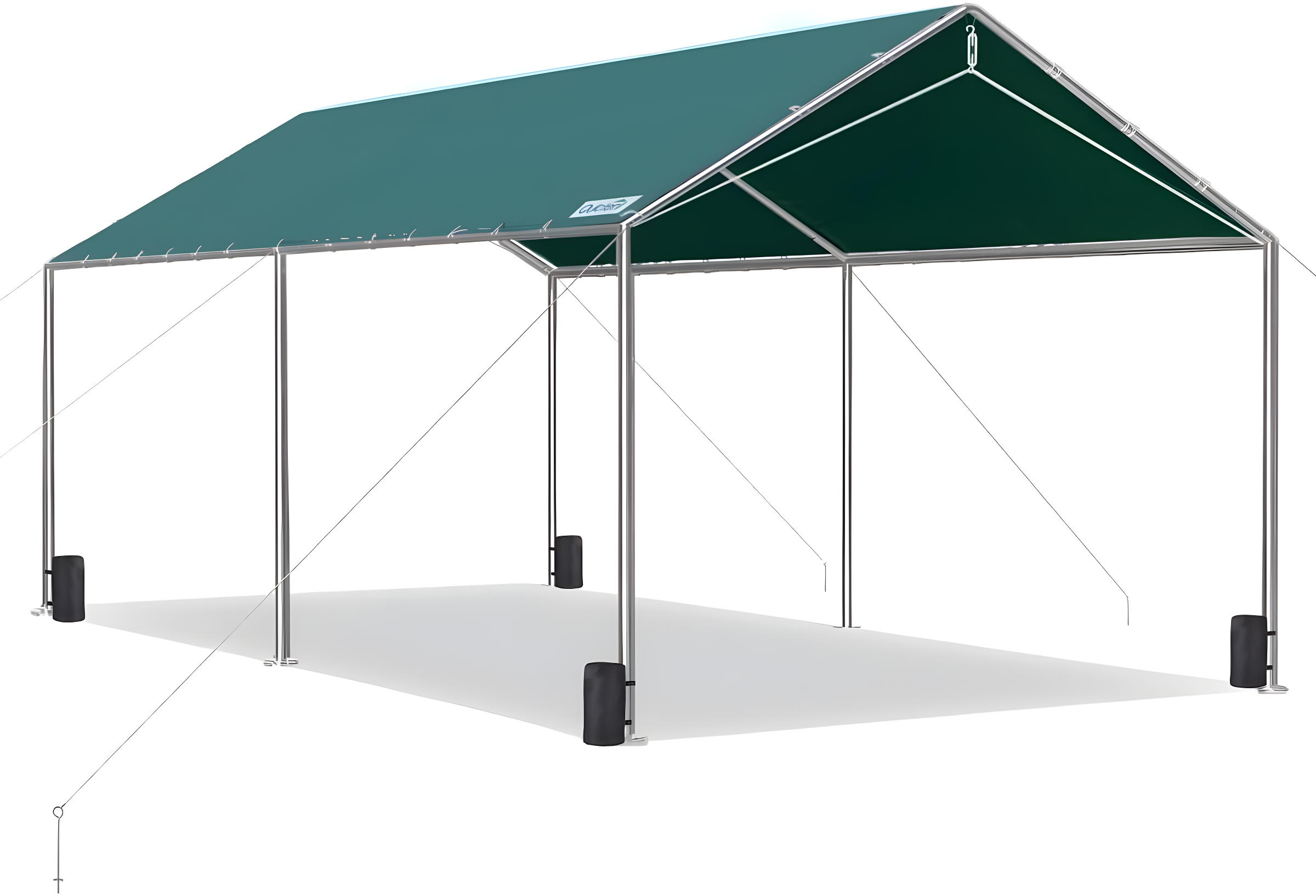 Outdoor Heavy Duty Carport 10 X 20 Ft, Car Canopy Tent with Reinforced Steel Cables (Green)