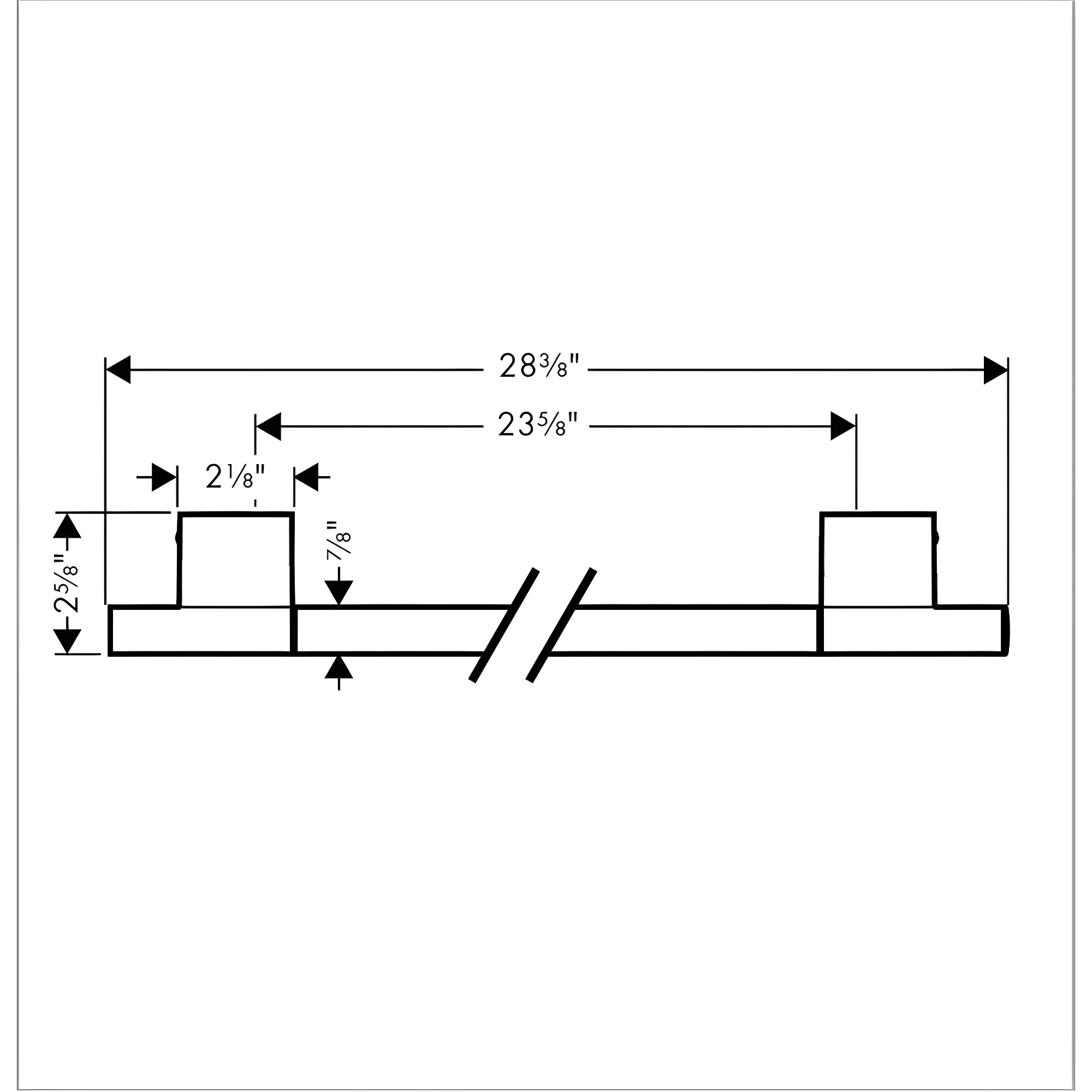 E & S Accessories 30" Wall Mounted Towel Bar