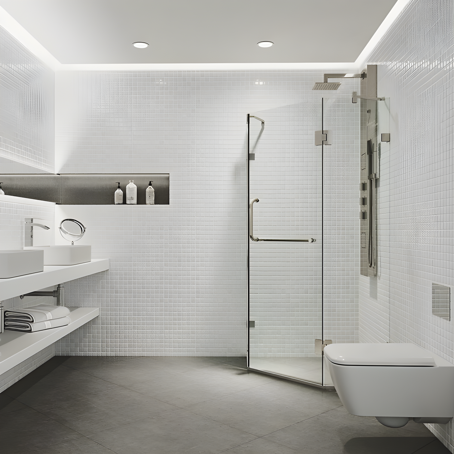 Piedmont 34" W x 34" D x 73" H Hinged Frameless Shower Enclosure with 3/8Clear Glass