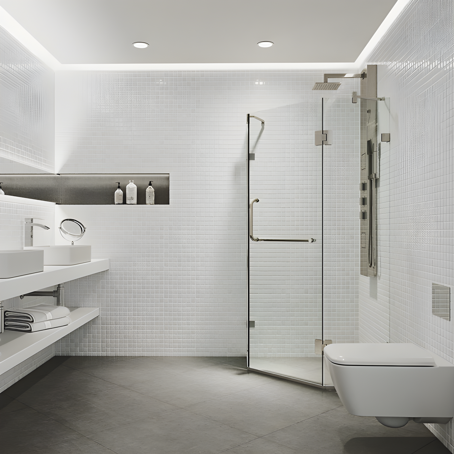 Piedmont 34" W x 34" D x 73" H Hinged Frameless Shower Enclosure with 3/8Clear Glass