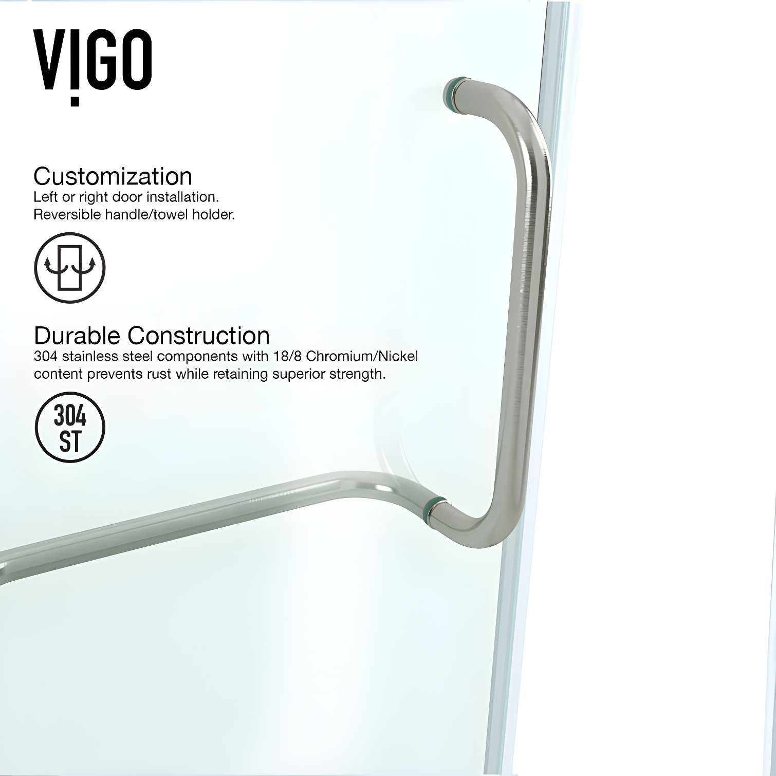 Piedmont 34" W x 34" D x 73" H Hinged Frameless Shower Enclosure with 3/8Clear Glass