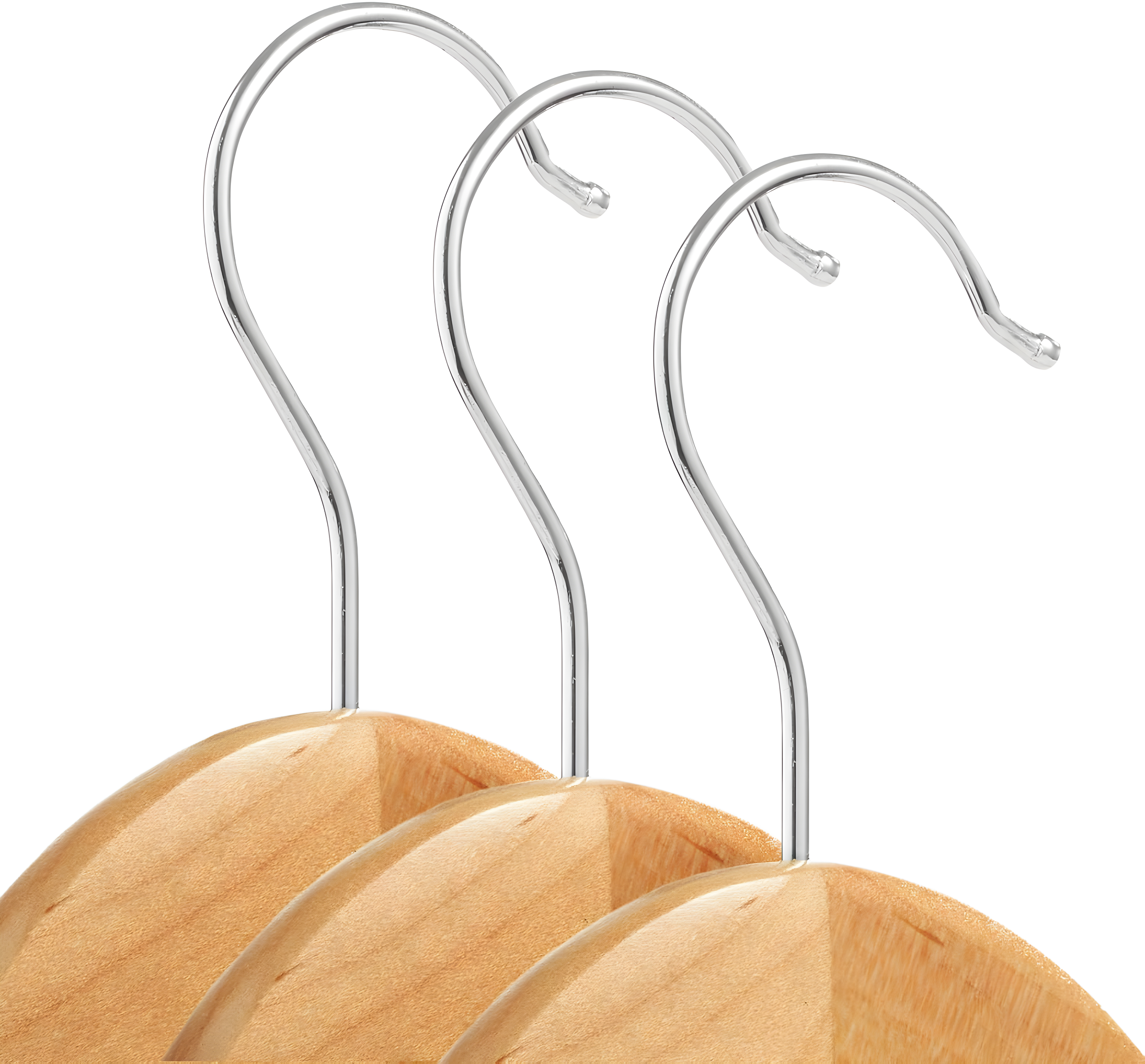 Wood Non-Slip Standard Hanger for Suit/Coat (Set of 20)