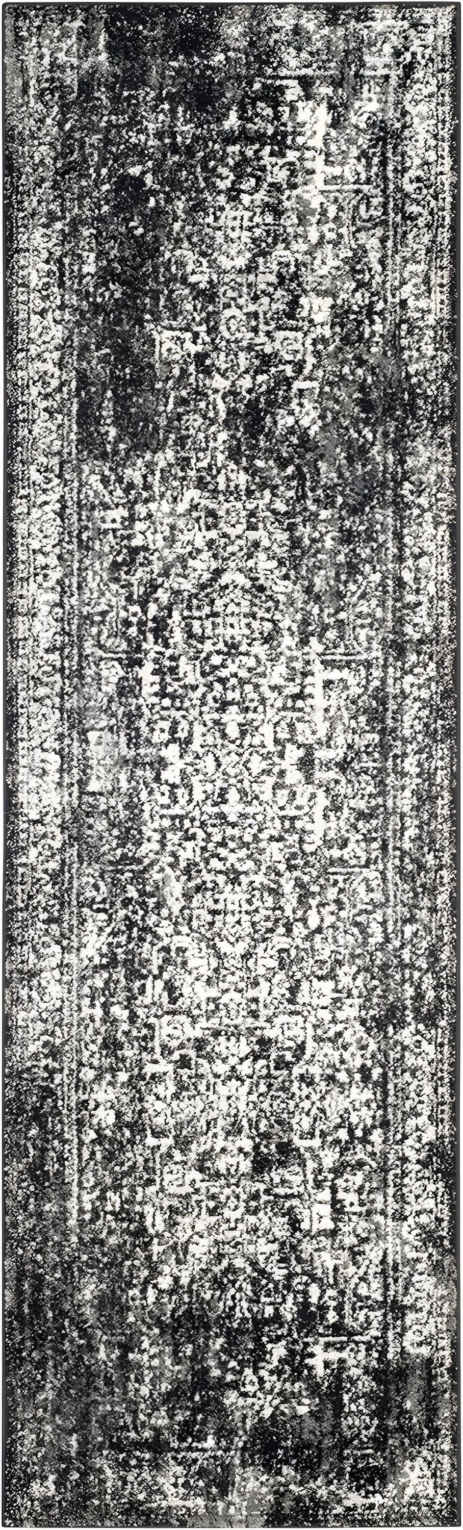 Evoke EVK256 Power Loomed Indoor Runner - Black/Grey - 2'2"x7' - Safavieh