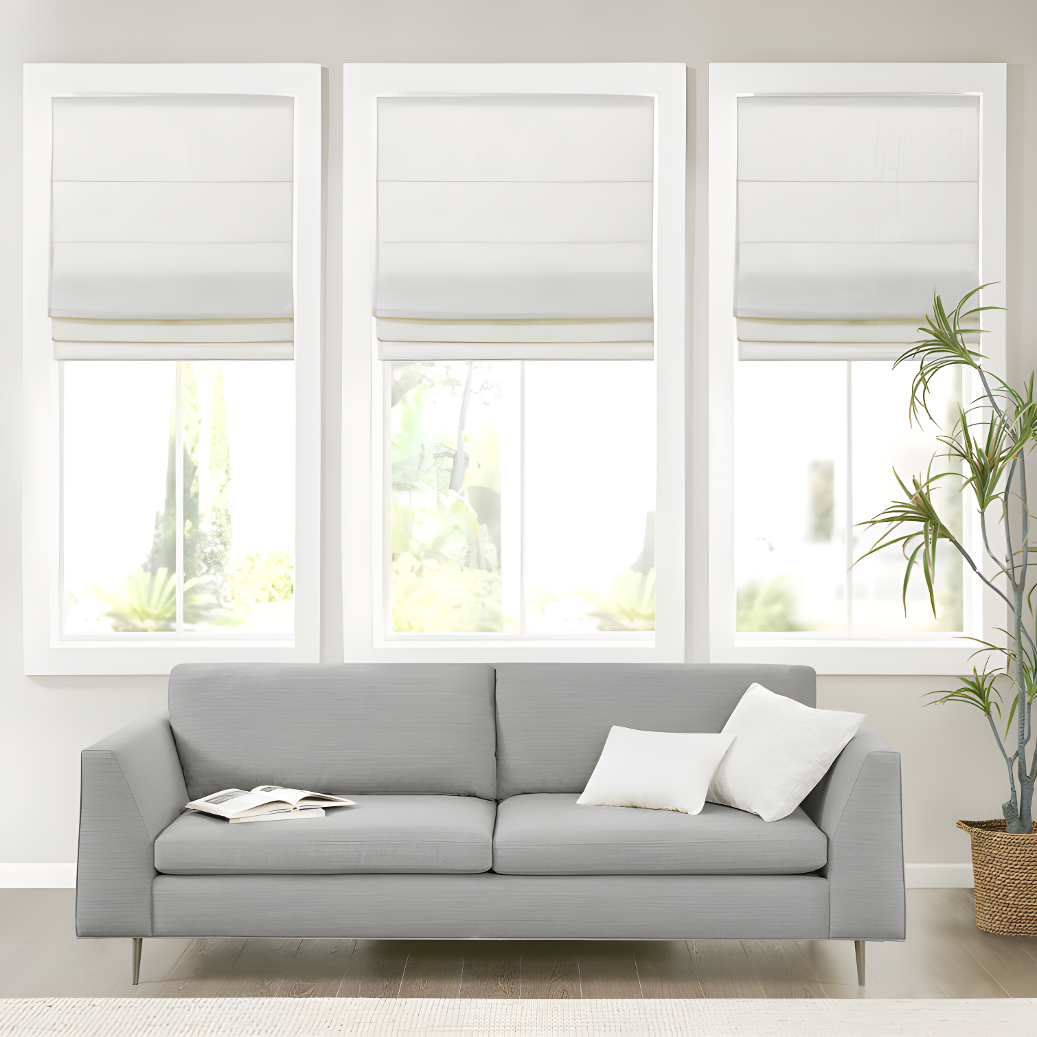 Kyler Linen Blend Light Filtering Roman Shade