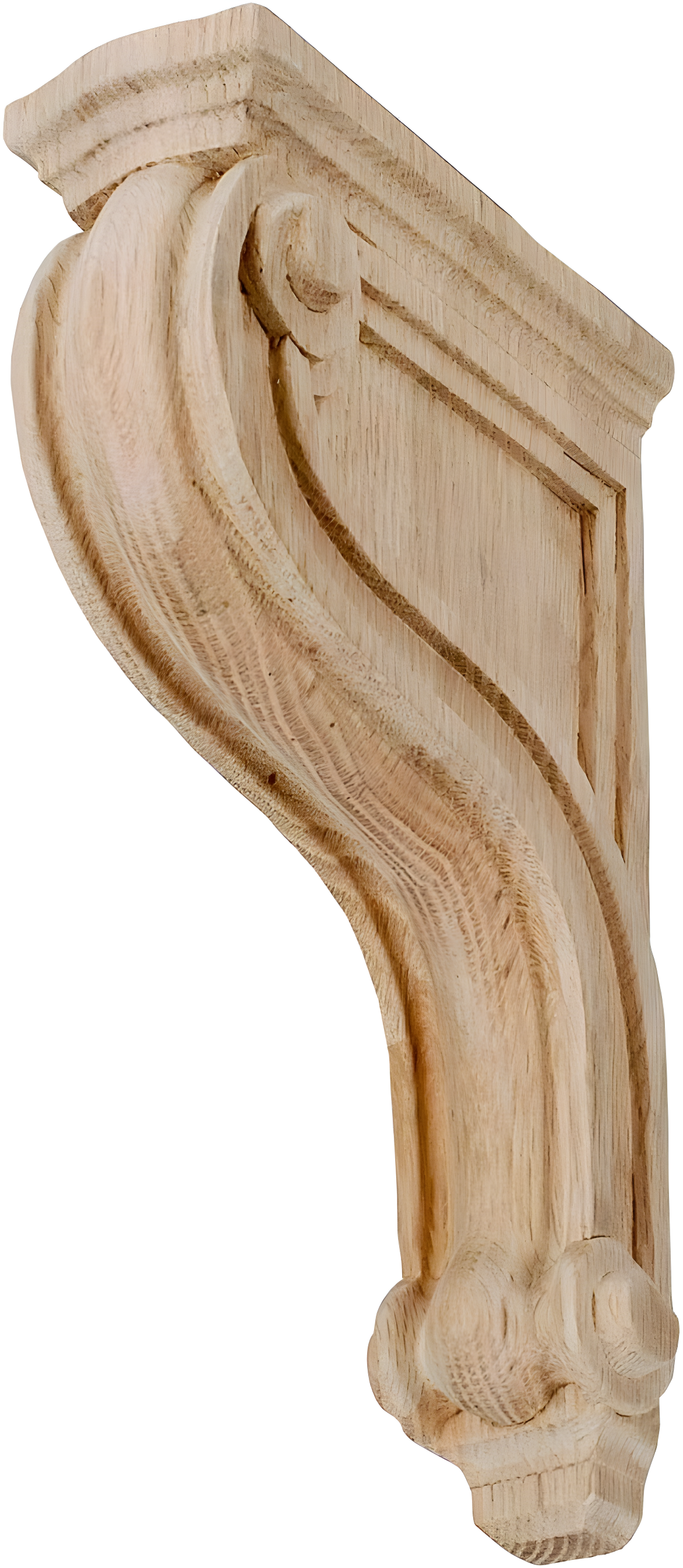 Architectural Products by Outwater L.L.C. 8 in x 2 in x 4-3/4 in Unfinished Small Solid Classic Traditional Plain Wood Corbel