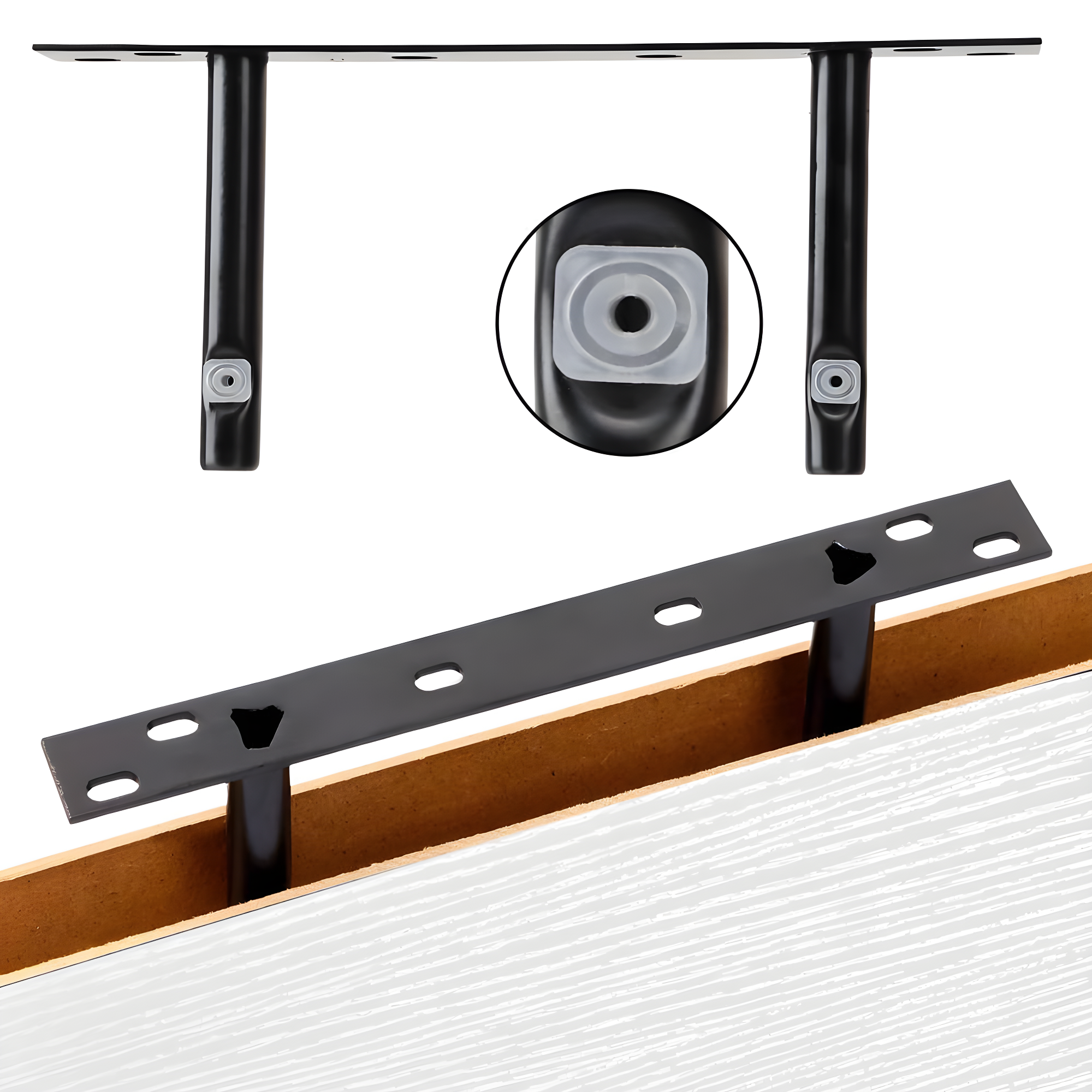 Fairy 15.8in Floating Shelves, Wall Shelves Set of 4, Shelves for Wall Decor, with Invisible Brackets, 15.8x1.2x5.5inches, White