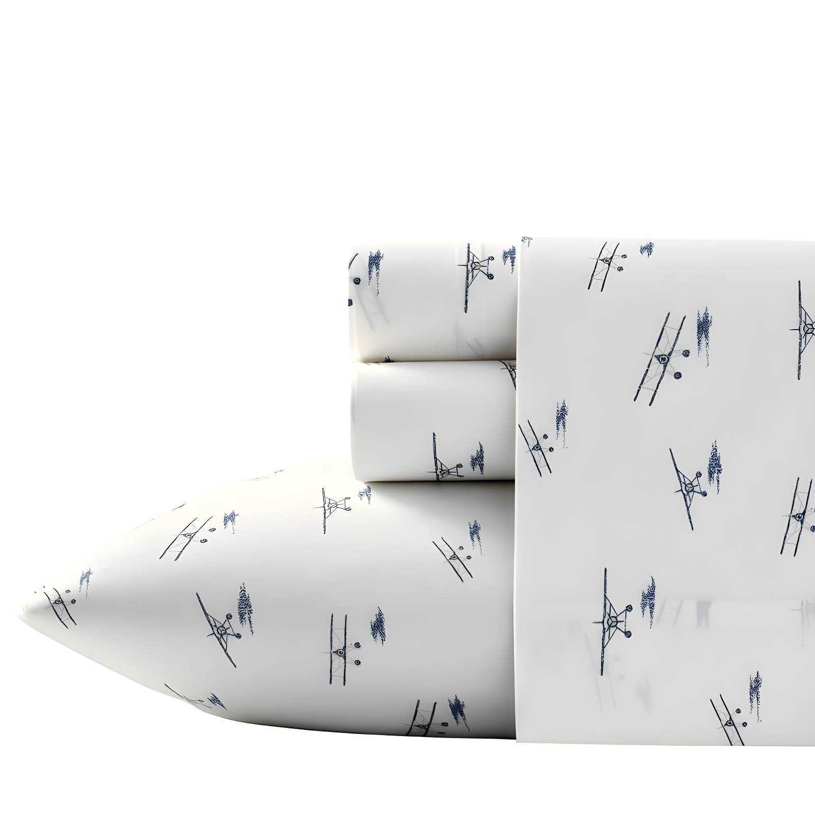 Full Printed Pattern Percale Cotton Sheet Set Sea Planes - Eddie Bauer