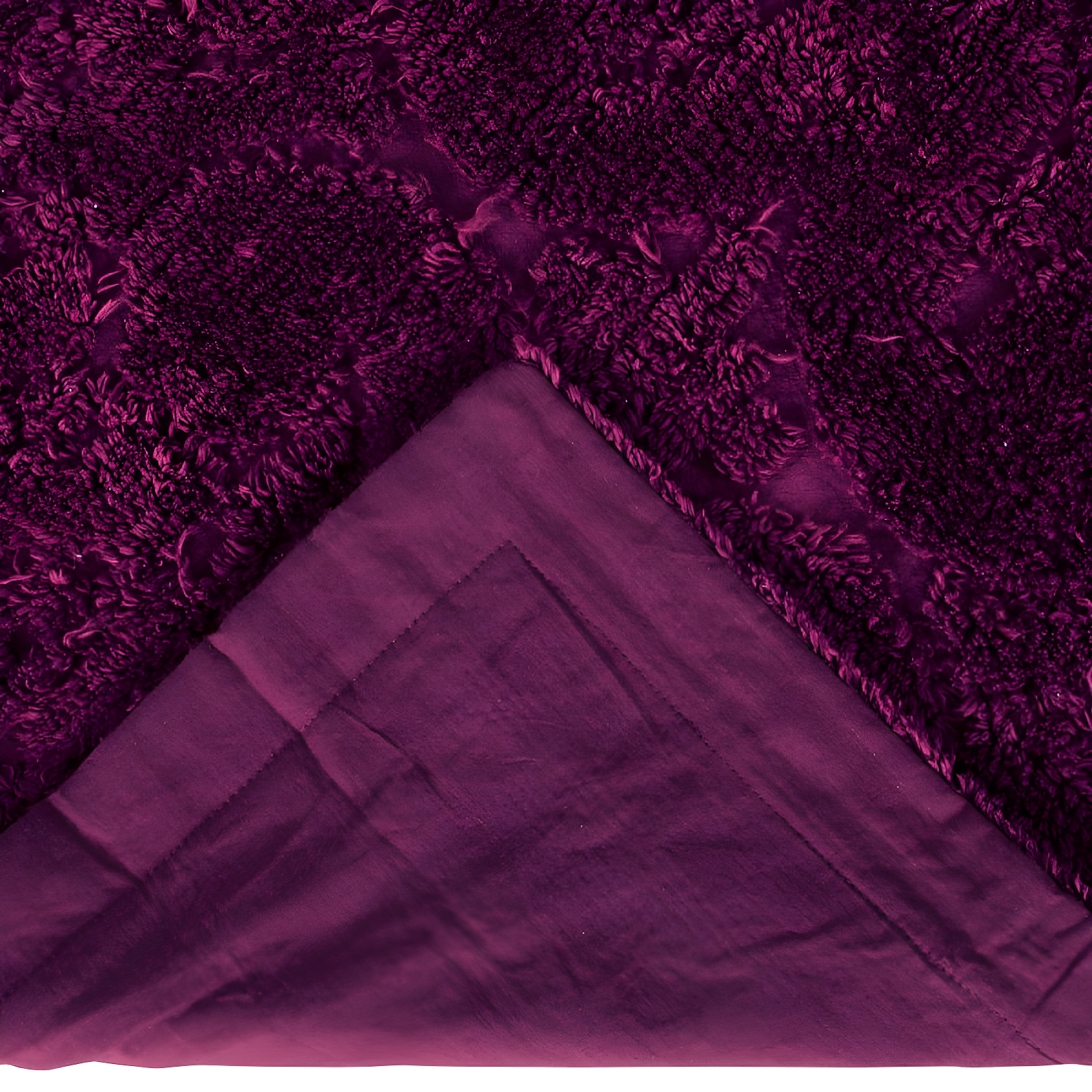 Better Trends Ashton – Luxurious 100% Cotton Tufted Euro Sham in Medallion Design, Super Soft & Lightweight, 26” x 26”, Plum
