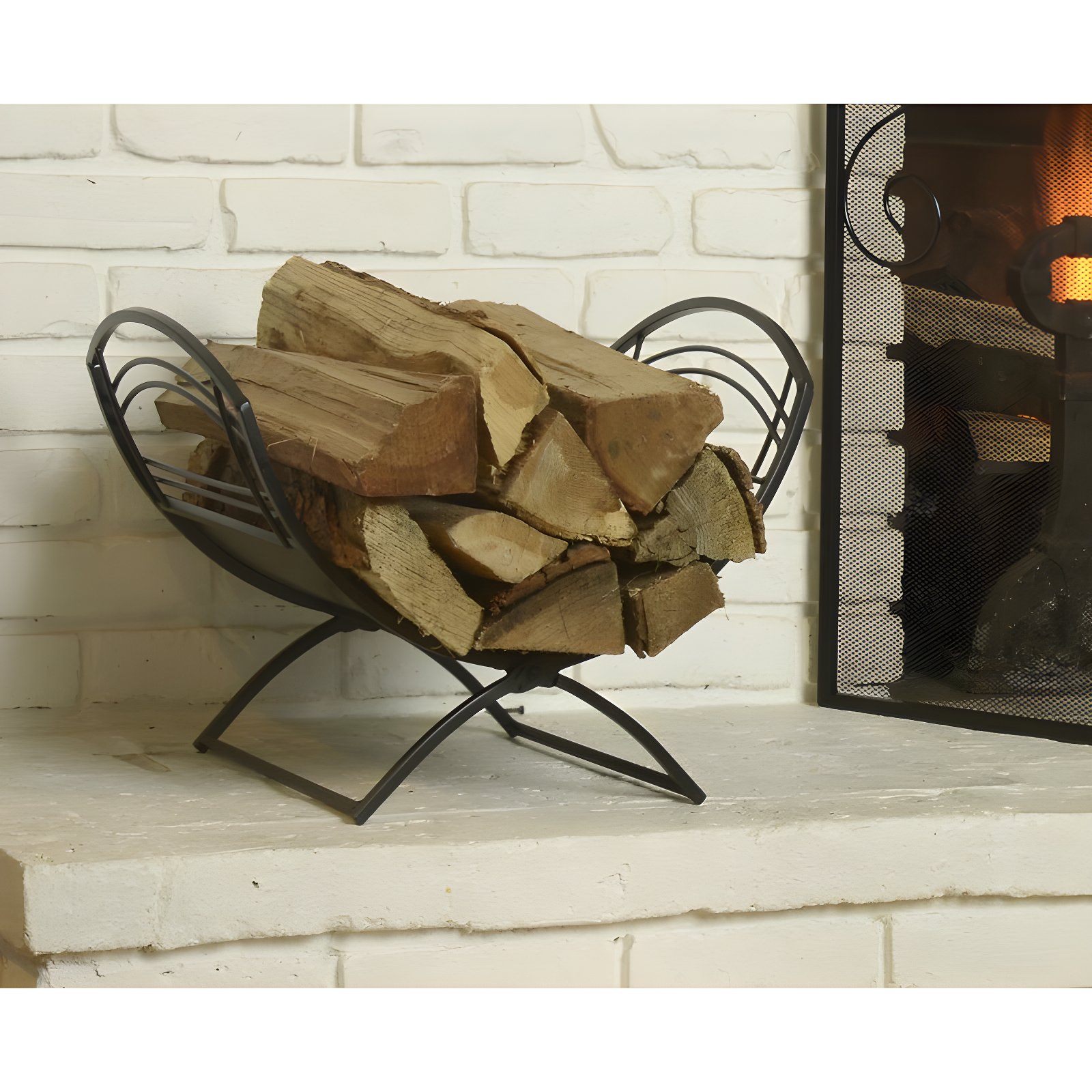 ShelterLogic Fireplace Classic Steel Log Carrier