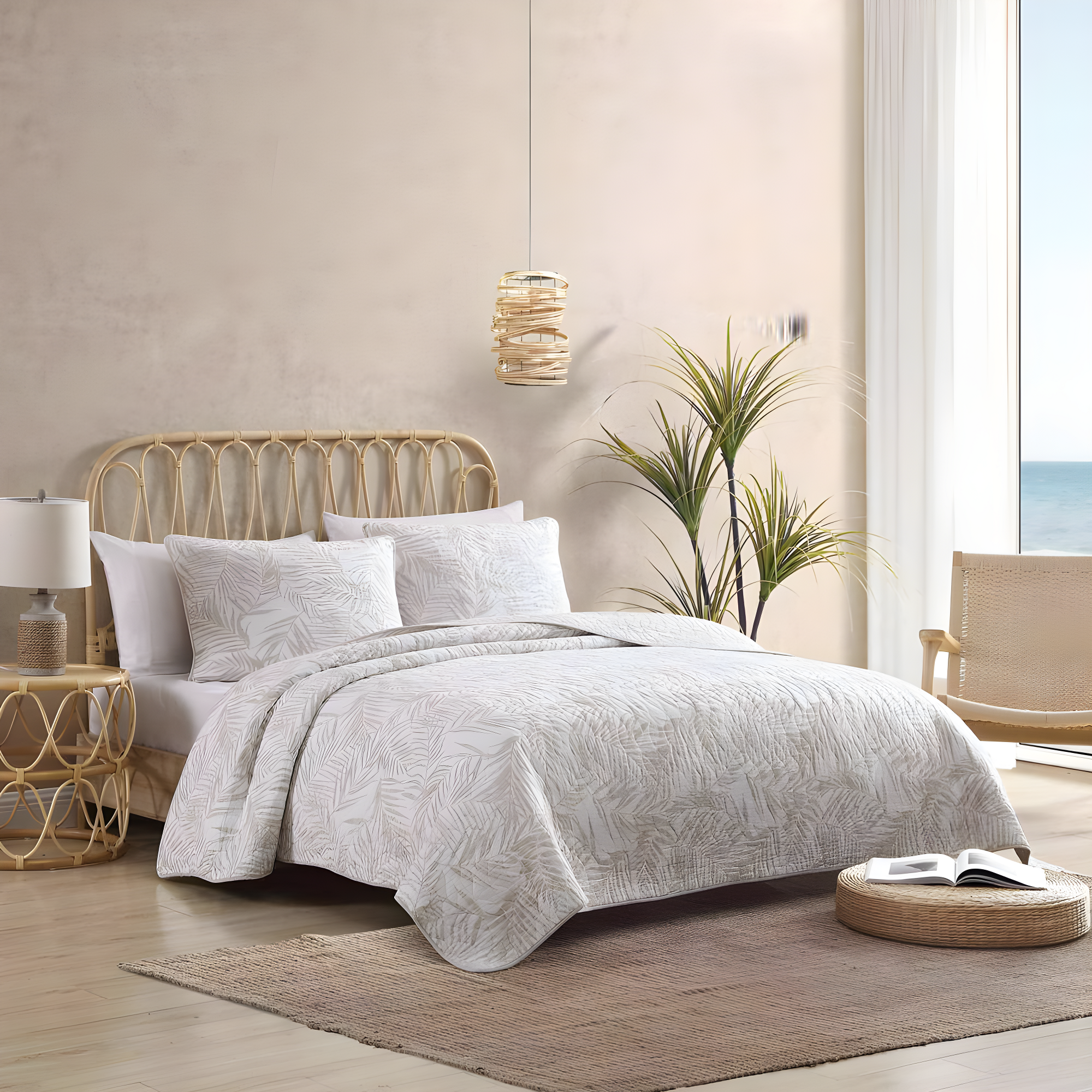 Tommy Bahama Home Tommy Bahama Palmday Cotton Reversible Quilt Set