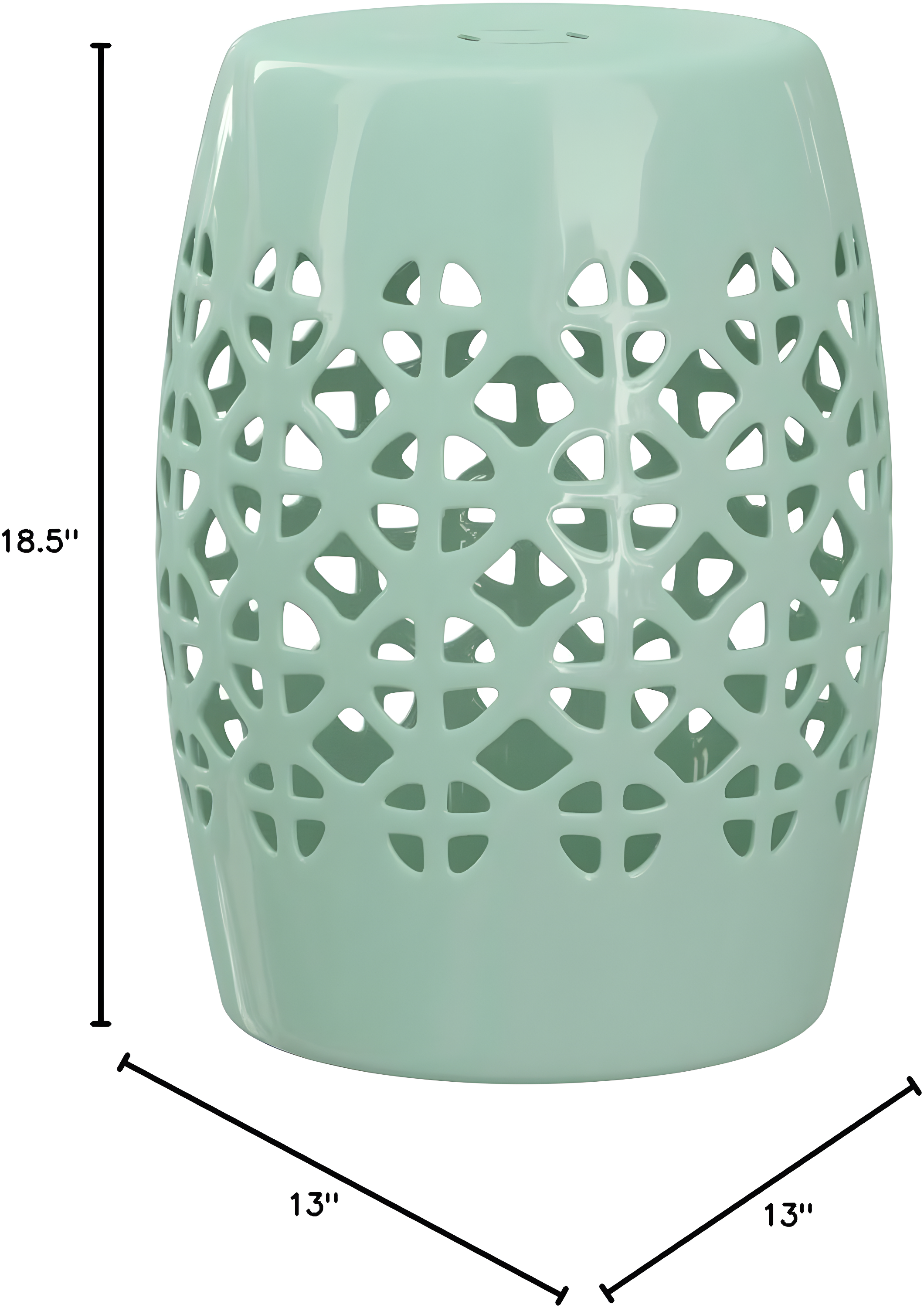 Circle Lattice Garden Stool - Indoor/Outdoor - ACS4508 - Creme - Safavieh
