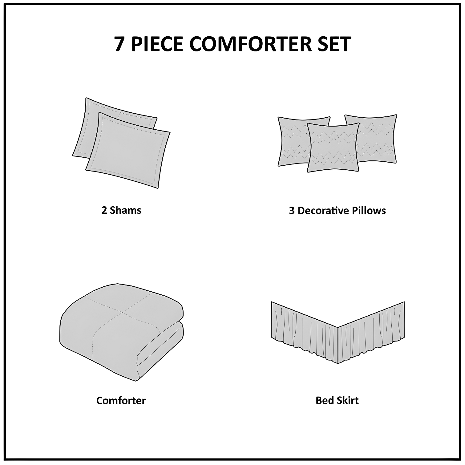 Palmer 7 PC Pieced Faux Suede Comforter Set