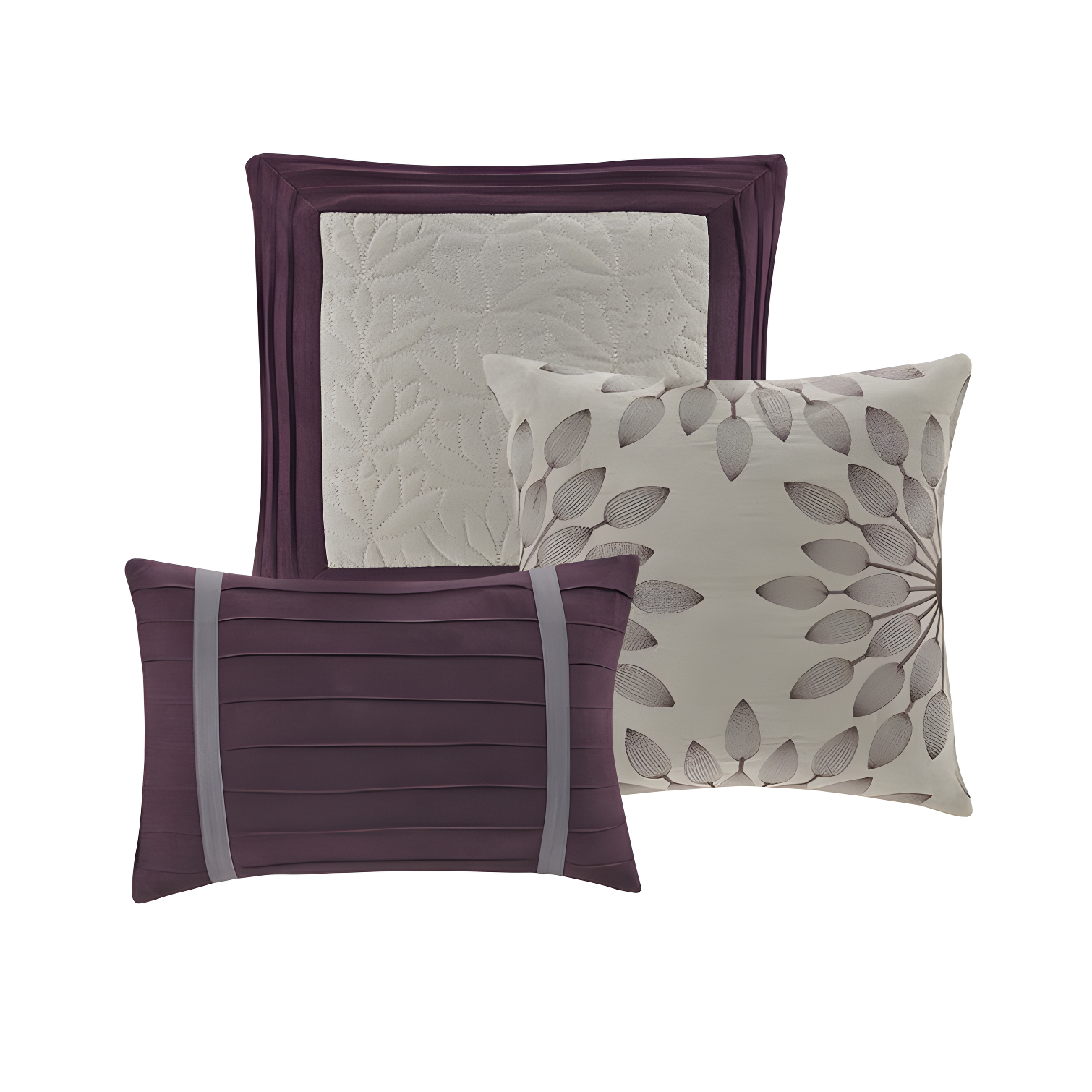 Palmer 7 PC Pieced Faux Suede Comforter Set