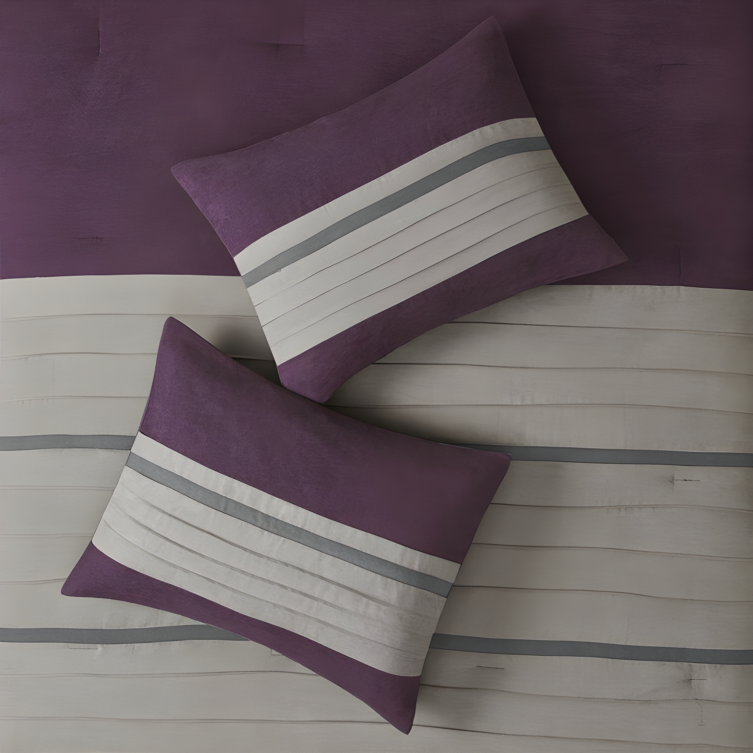 Palmer 7 PC Pieced Faux Suede Comforter Set