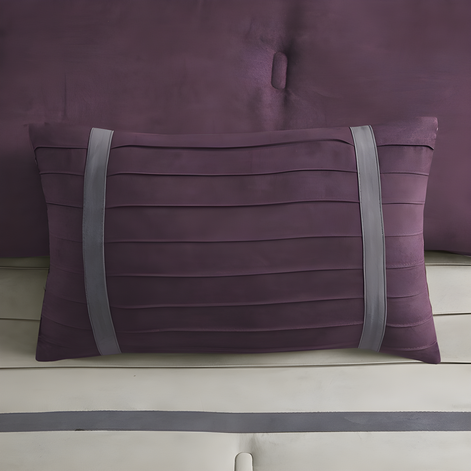 Palmer 7 PC Pieced Faux Suede Comforter Set
