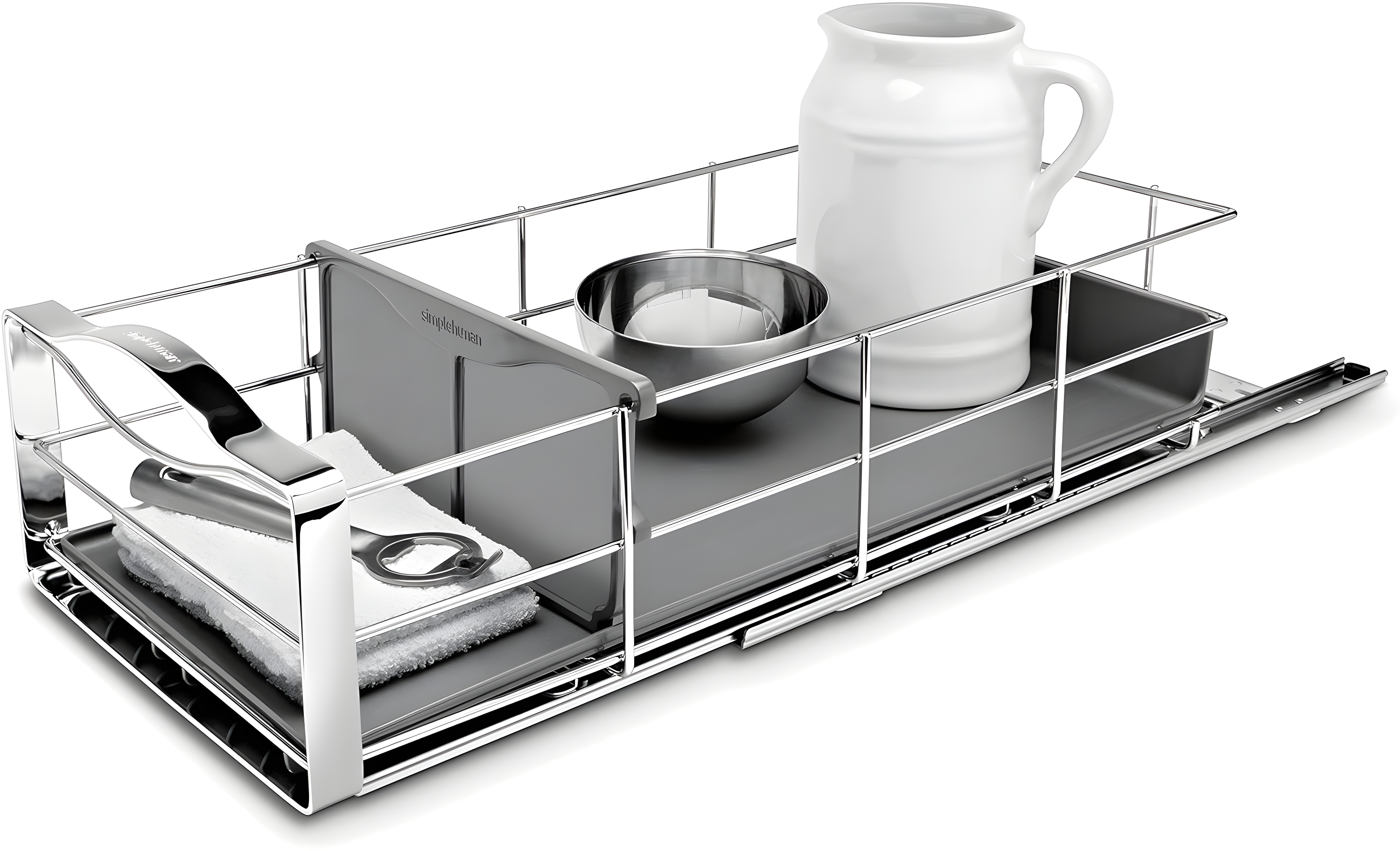 Simplehuman Pull-Out Cabinet Organizer, Heavy-Gauge Steel Frame