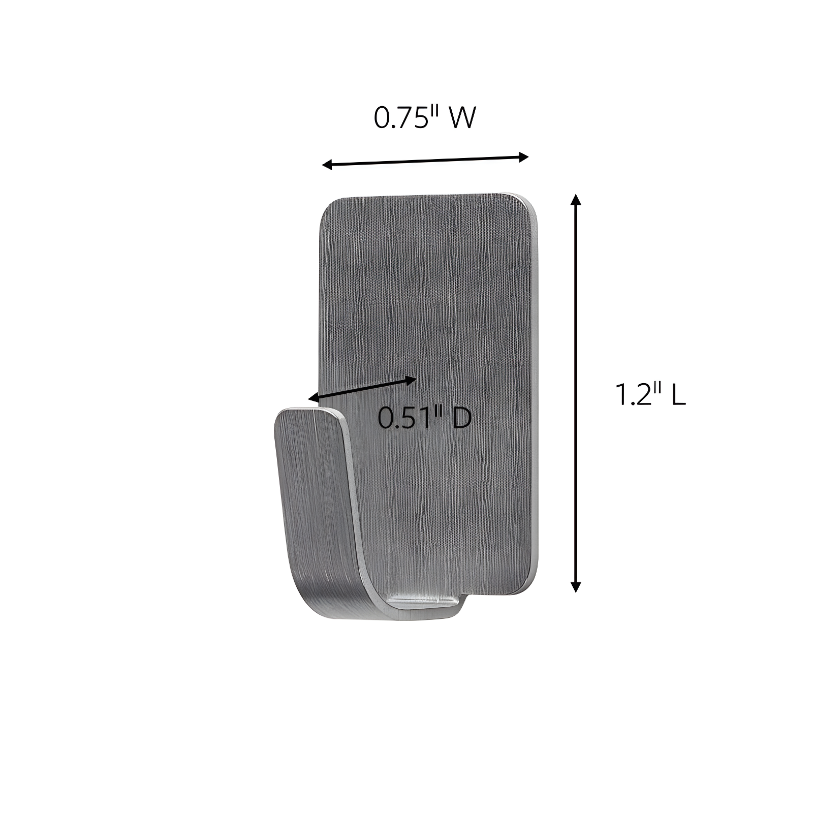 Command Small Sized Metal Decorative Hooks Stainless Steel: Metallic Wall Hooks, Adhesive, 0.5 lb Capacity, Set of 4