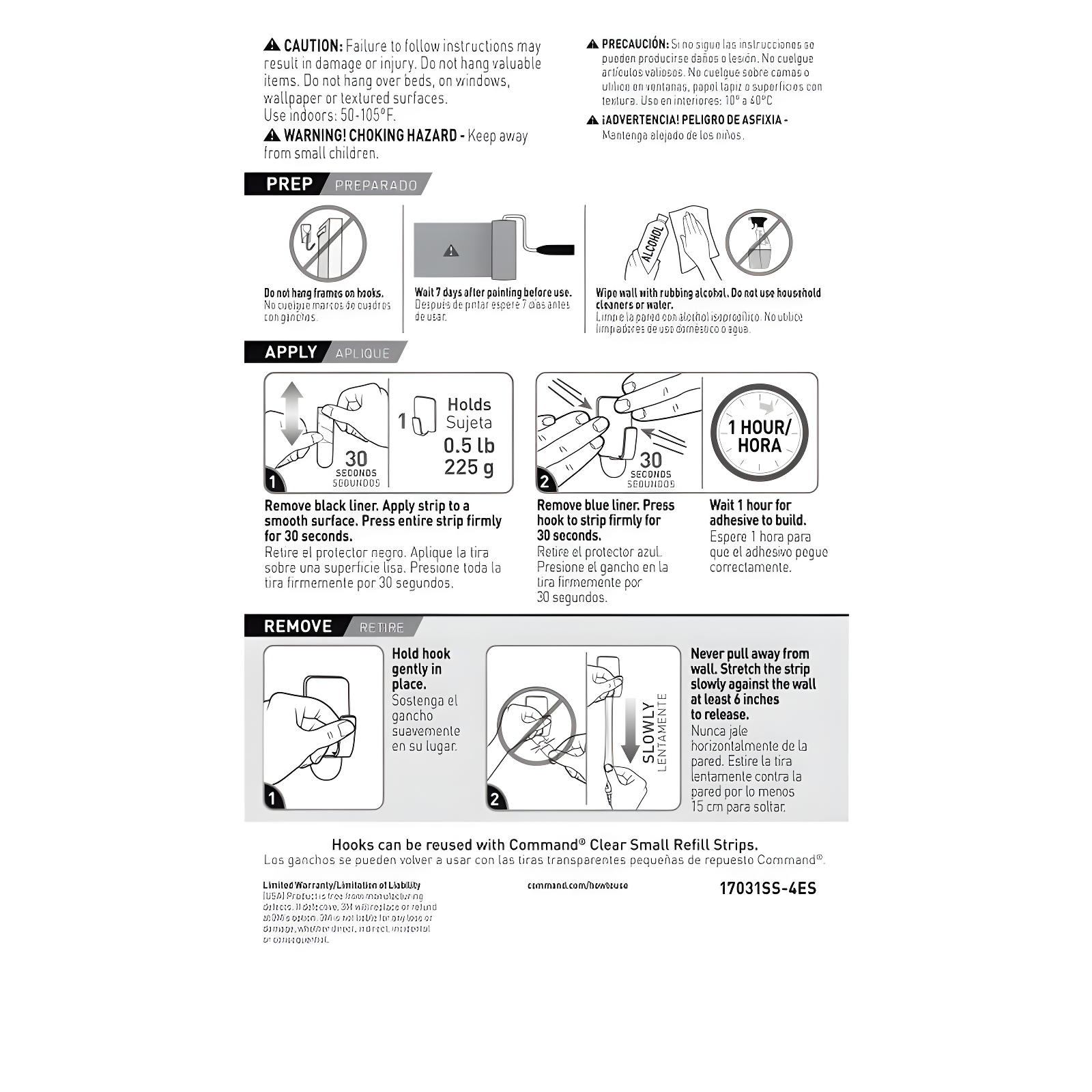 Command Small Sized Metal Decorative Hooks Stainless Steel: Metallic Wall Hooks, Adhesive, 0.5 lb Capacity, Set of 4