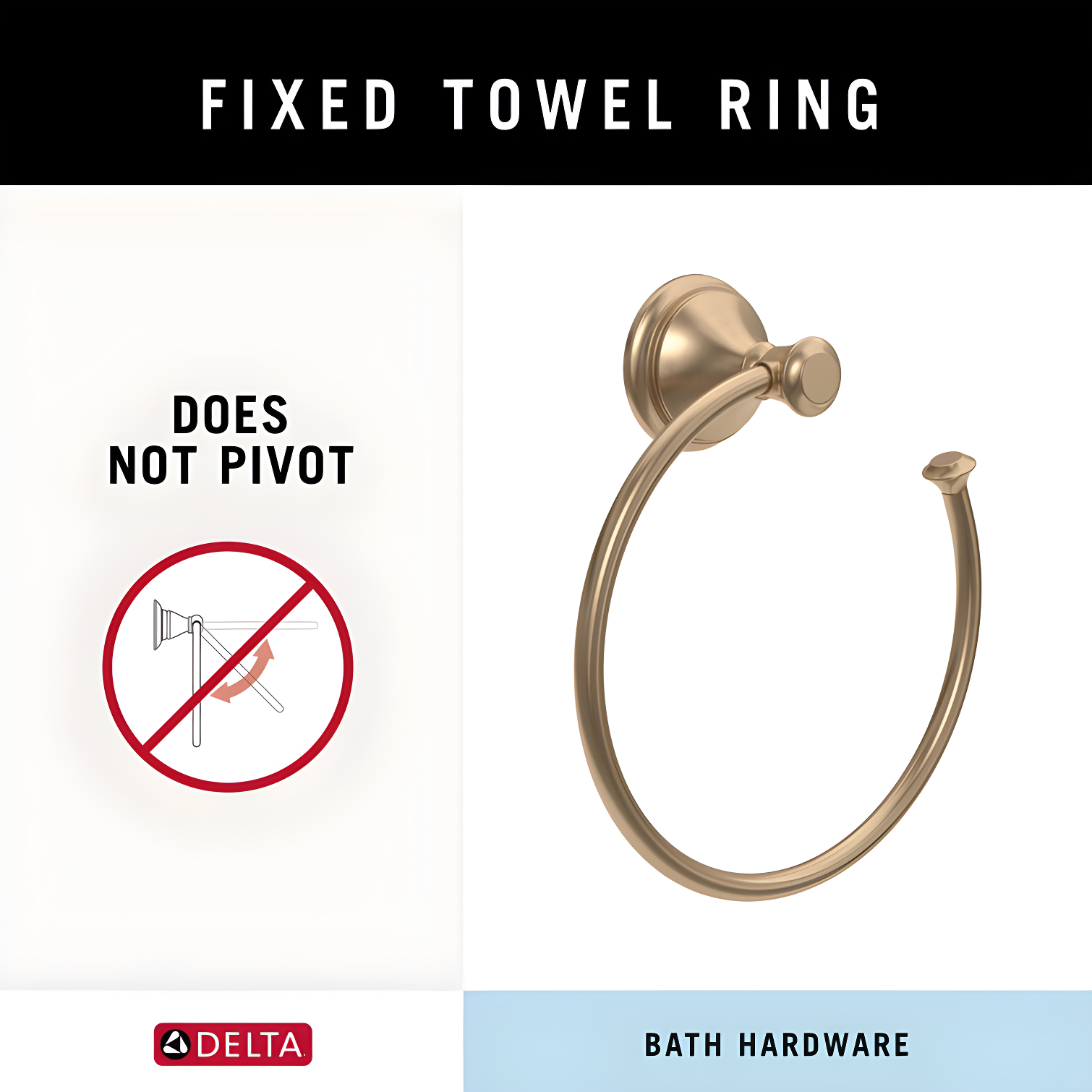 Cassidy Wall Mount Round Open Towel Ring Bath Hardware Accessory in Venetian Bronze