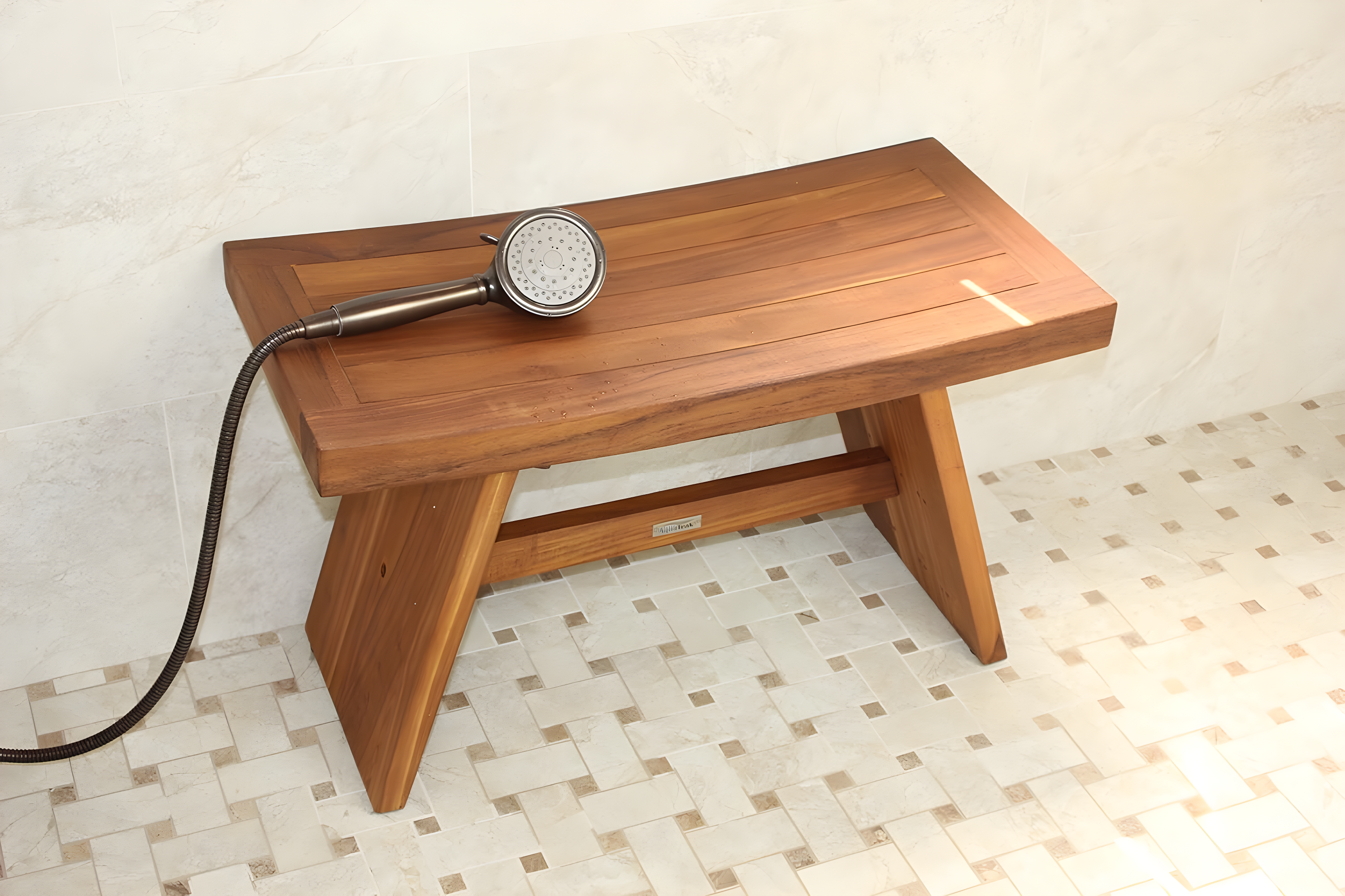 Aqua Teak Asia 29.5'' W Teak Shower Bench
