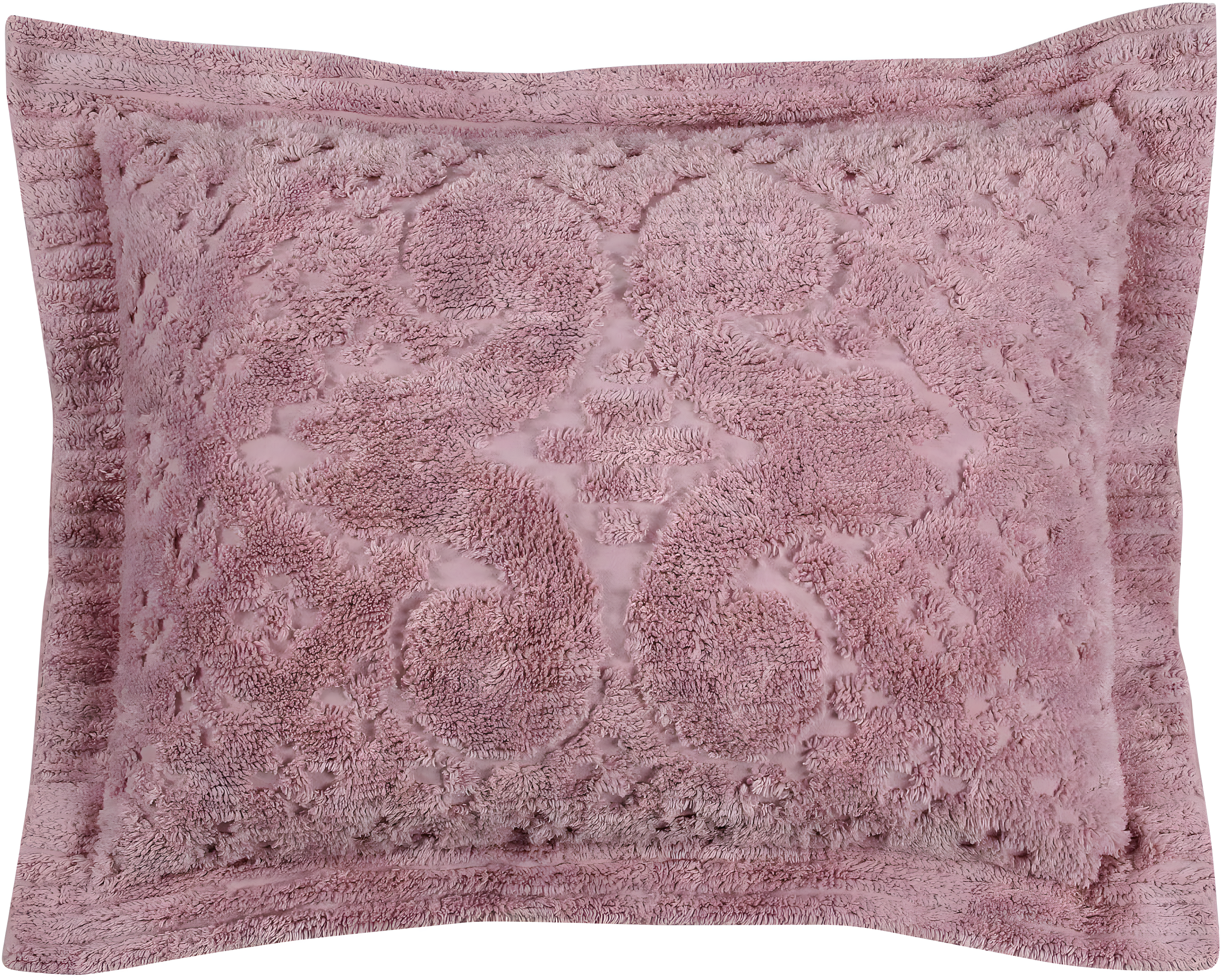 Better Trends Ashton Collection 100% Cotton Tufted Pillow Sham with Medallion Pattern, Machine Washable Pillow Cover for All Season