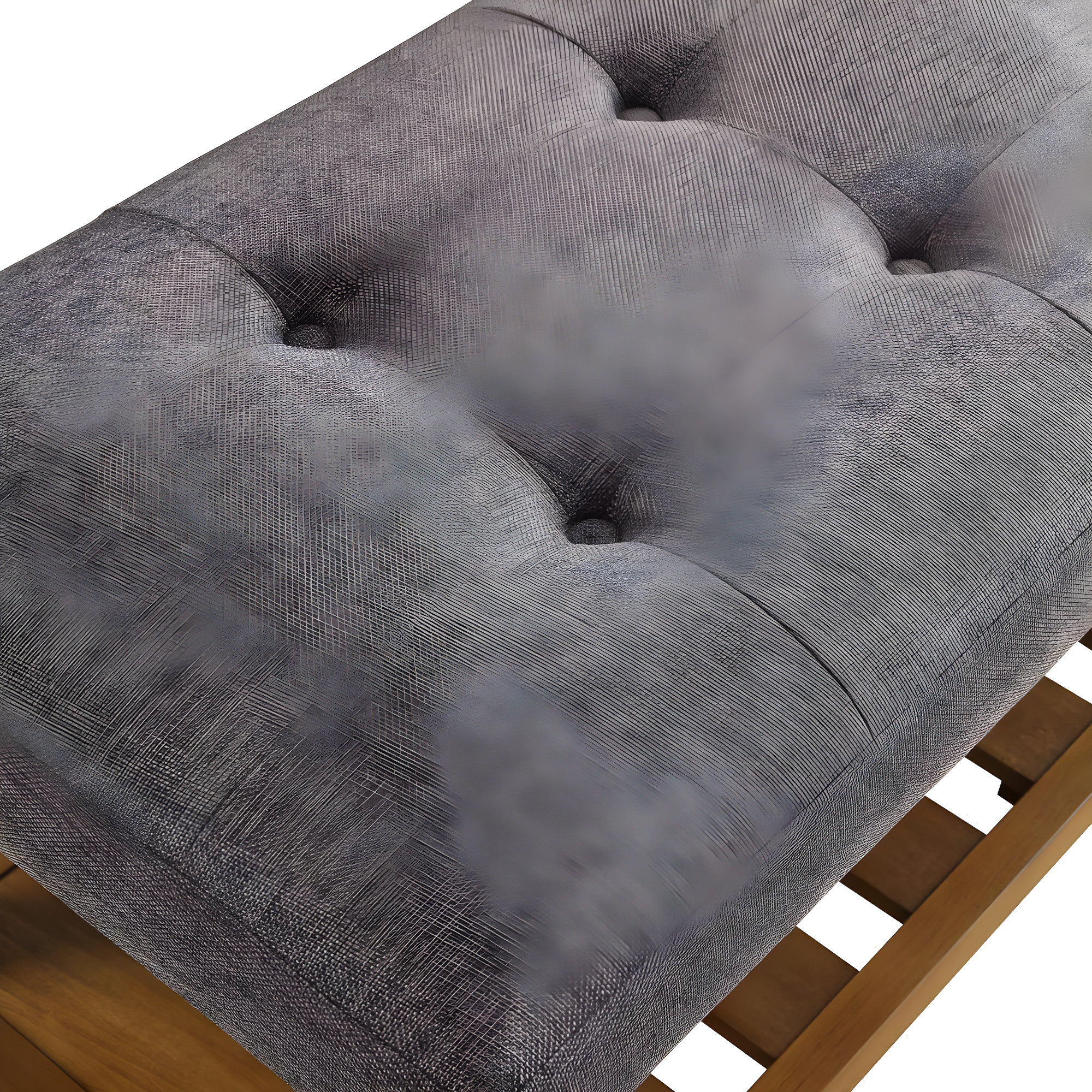 Benzara Wooden Bench, Gray & Oak