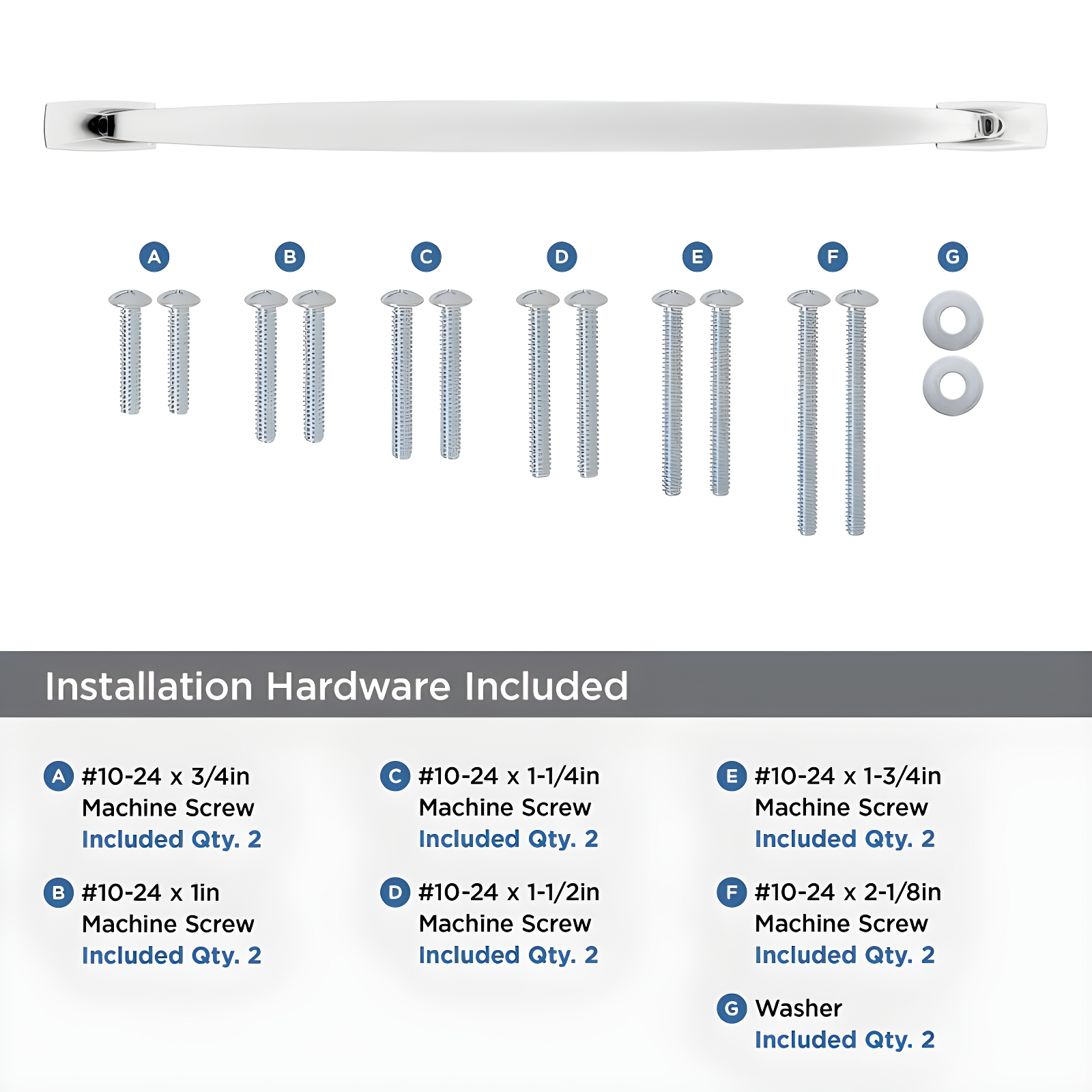Amerock Highland Ridge 18 inch (457mm) Center-to-Center Polished Chrome Appliance Pull
