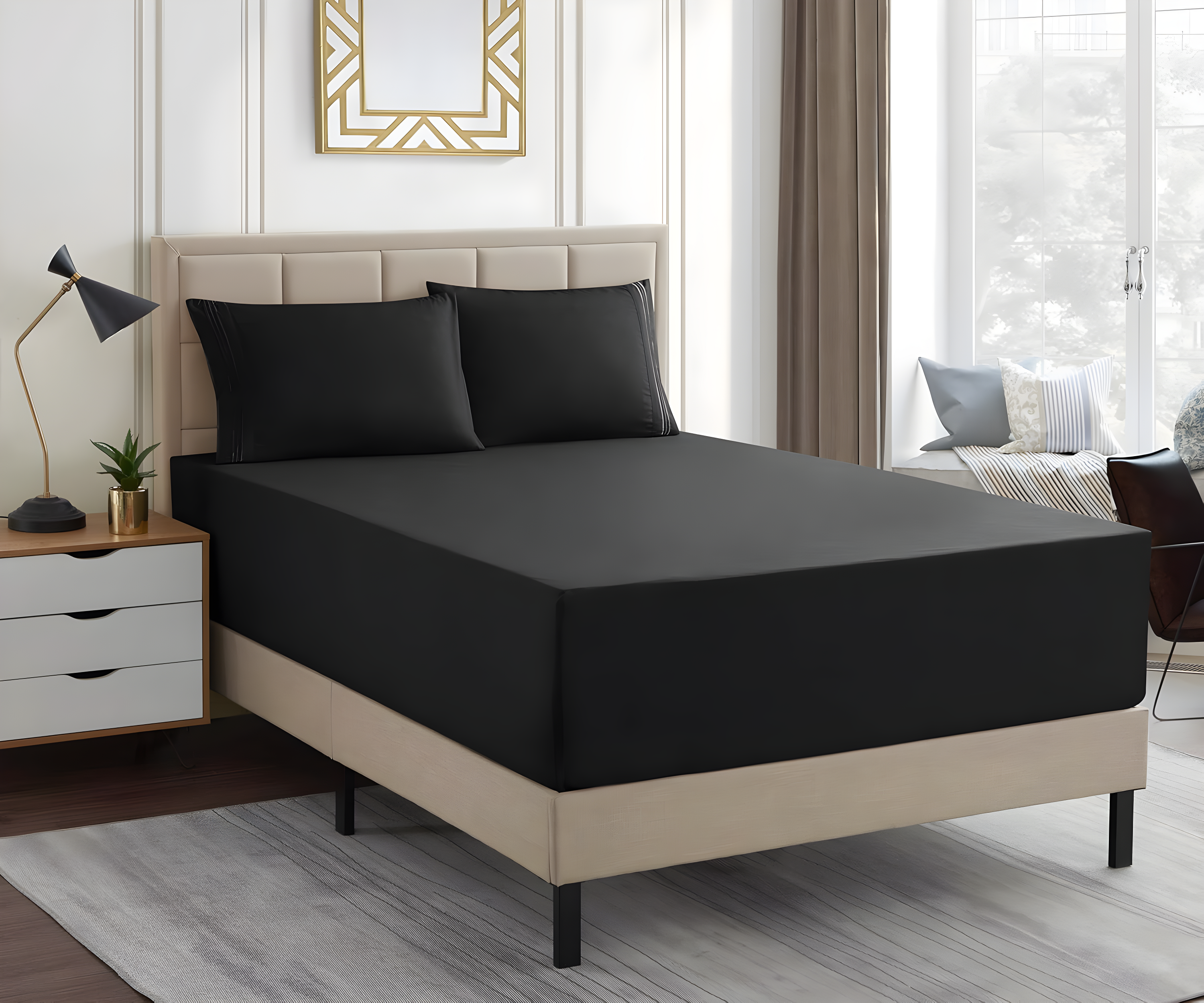 Sweet Home Collection 18-24" Extra Deep Pocket Ultra Soft Microfiber Solid Sheet Set