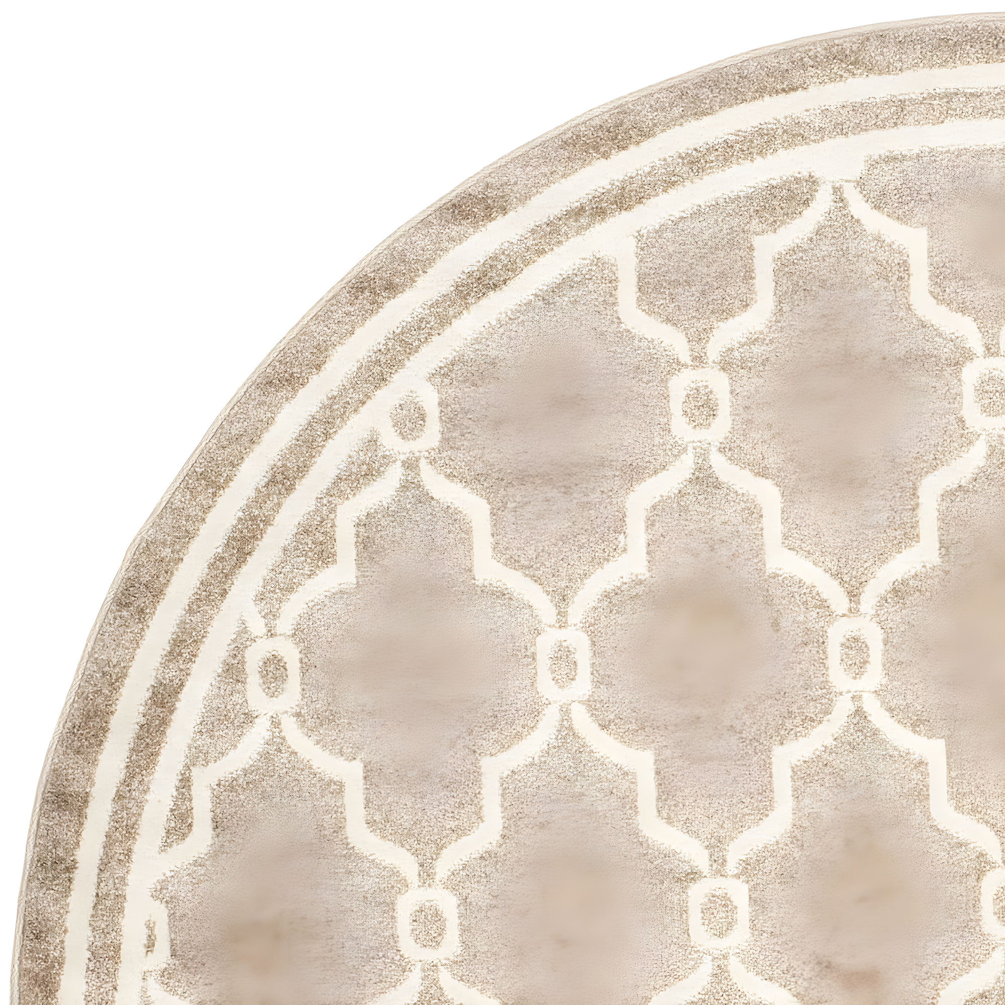 Amherst AMT414 Power Loomed Indoor Area Rug - Wheat/Beige - 7' Round - Safavieh