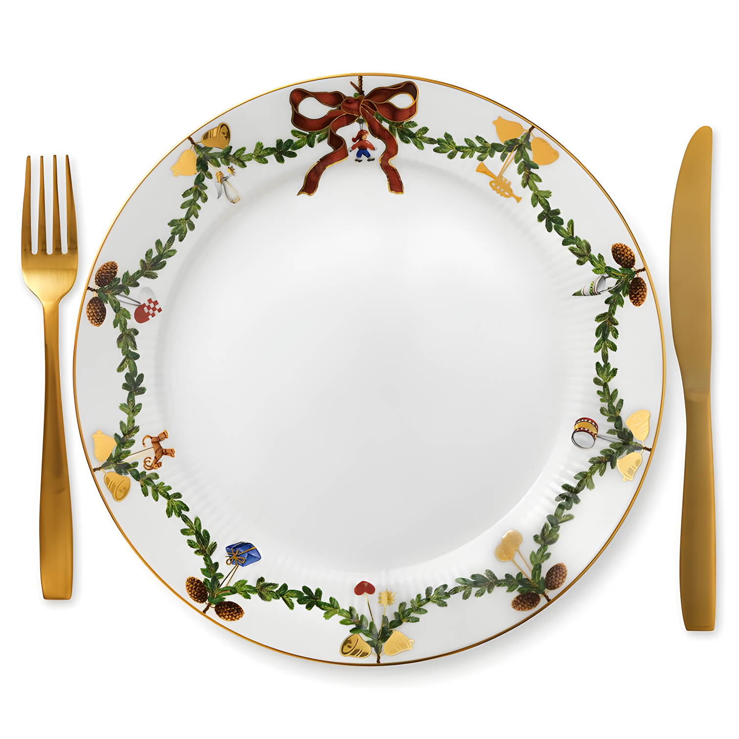 Star Fluted Christmas Royal Copenhagen 10.6299" Dinner Plate