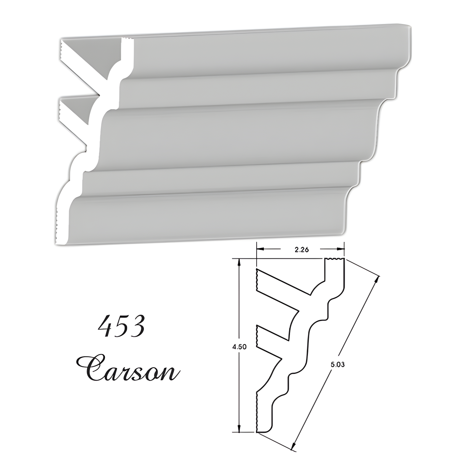 4.5'' H x 95.5'' W x 3'' D Plastic Crown (Set of 11)