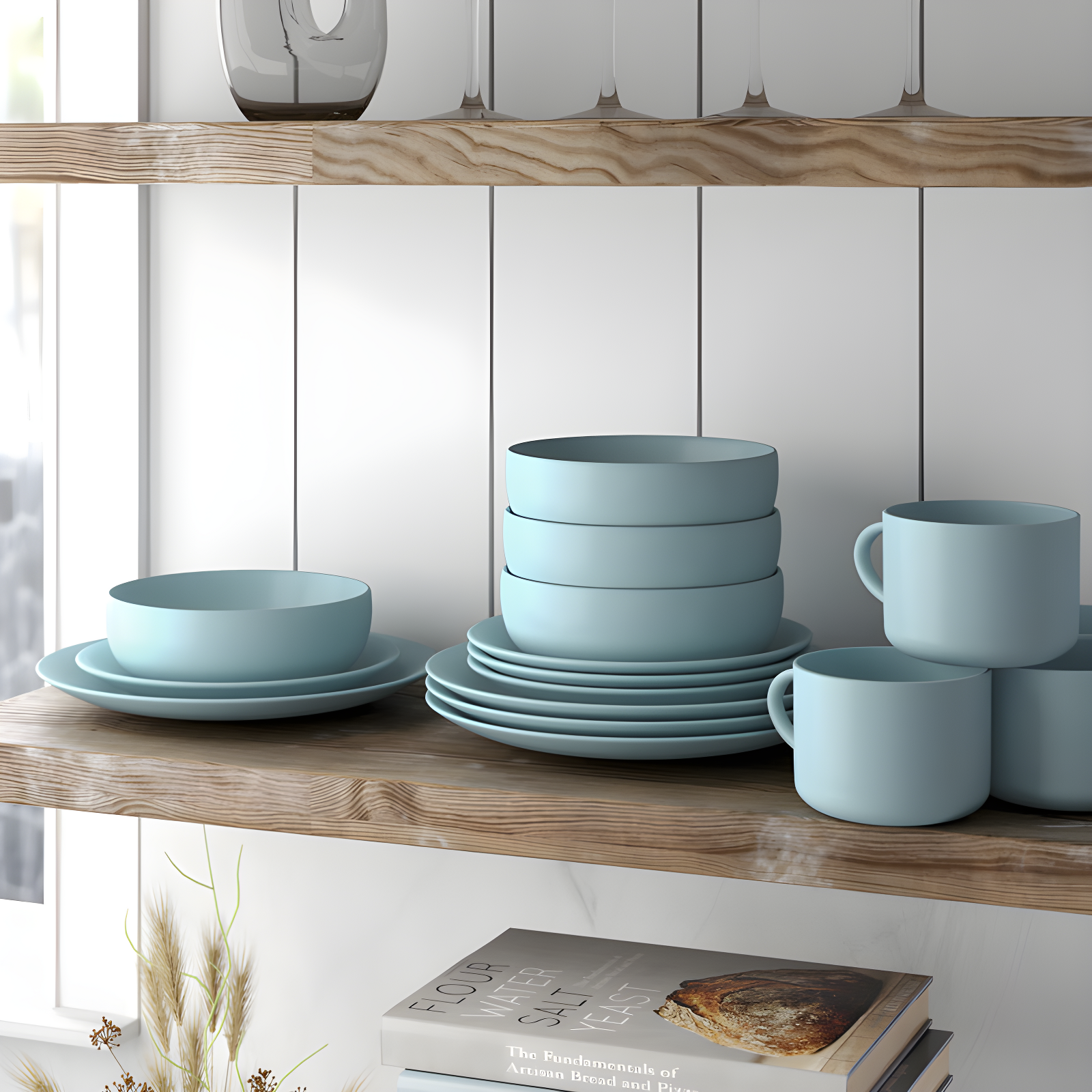 Wazee Matte 16 Piece Dinnerware Set, Service for 4