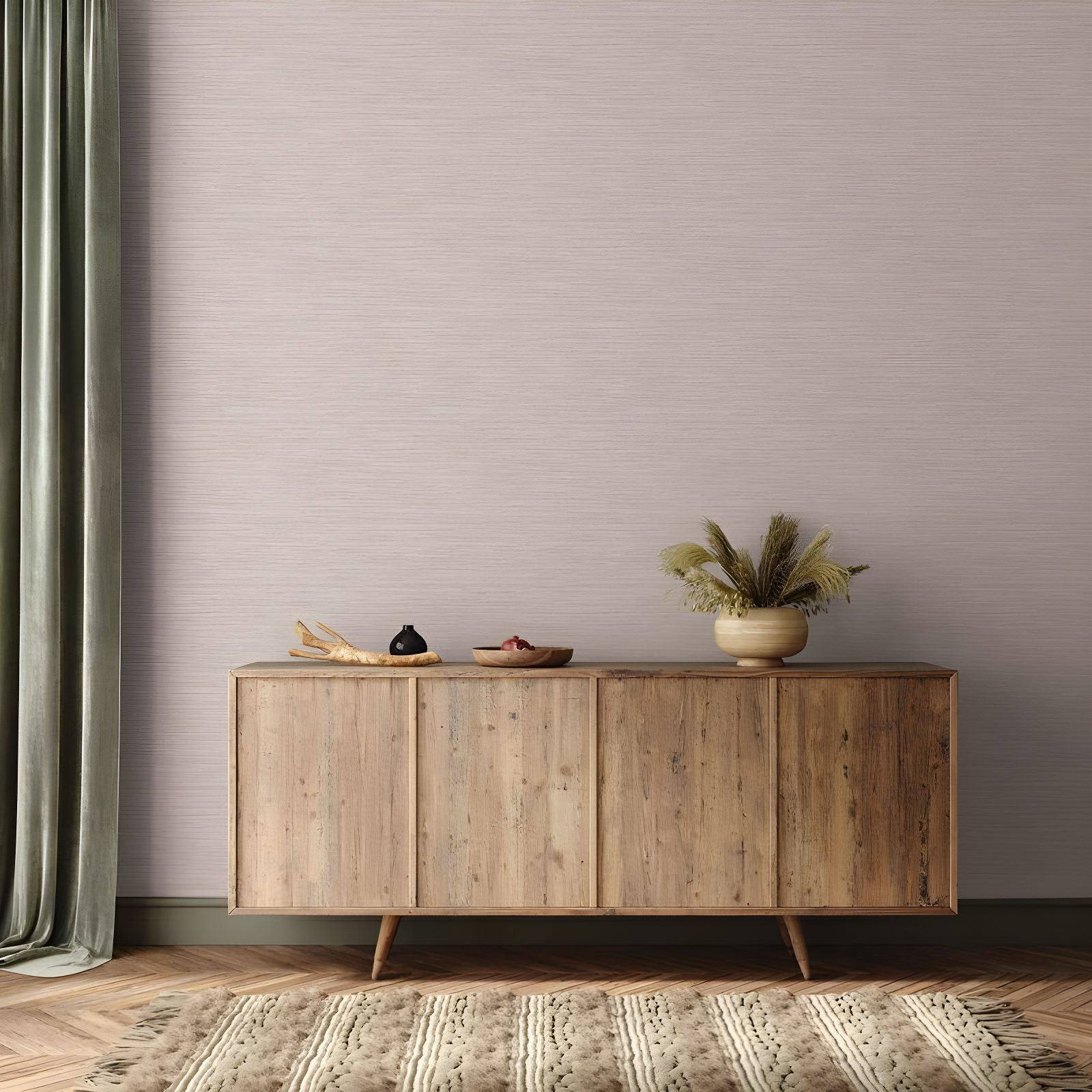 Tempaper & Co.® Faux Horizontal Grasscloth Removable Peel and Stick Wallpaper, Textured Ecru, 28 sq. ft.: Vinyl, Prepasted, Abstract Pattern