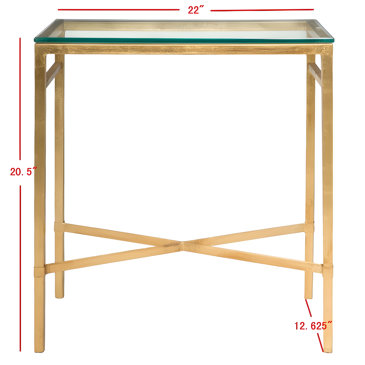 Viggo Side Table - Gold/Glass - Safavieh.