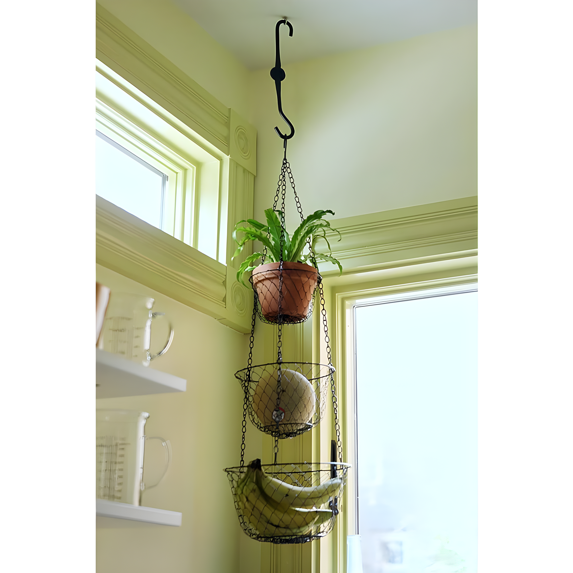 ACHLA Metal Weather Resistant Hook Plant Stand (Set of 2)