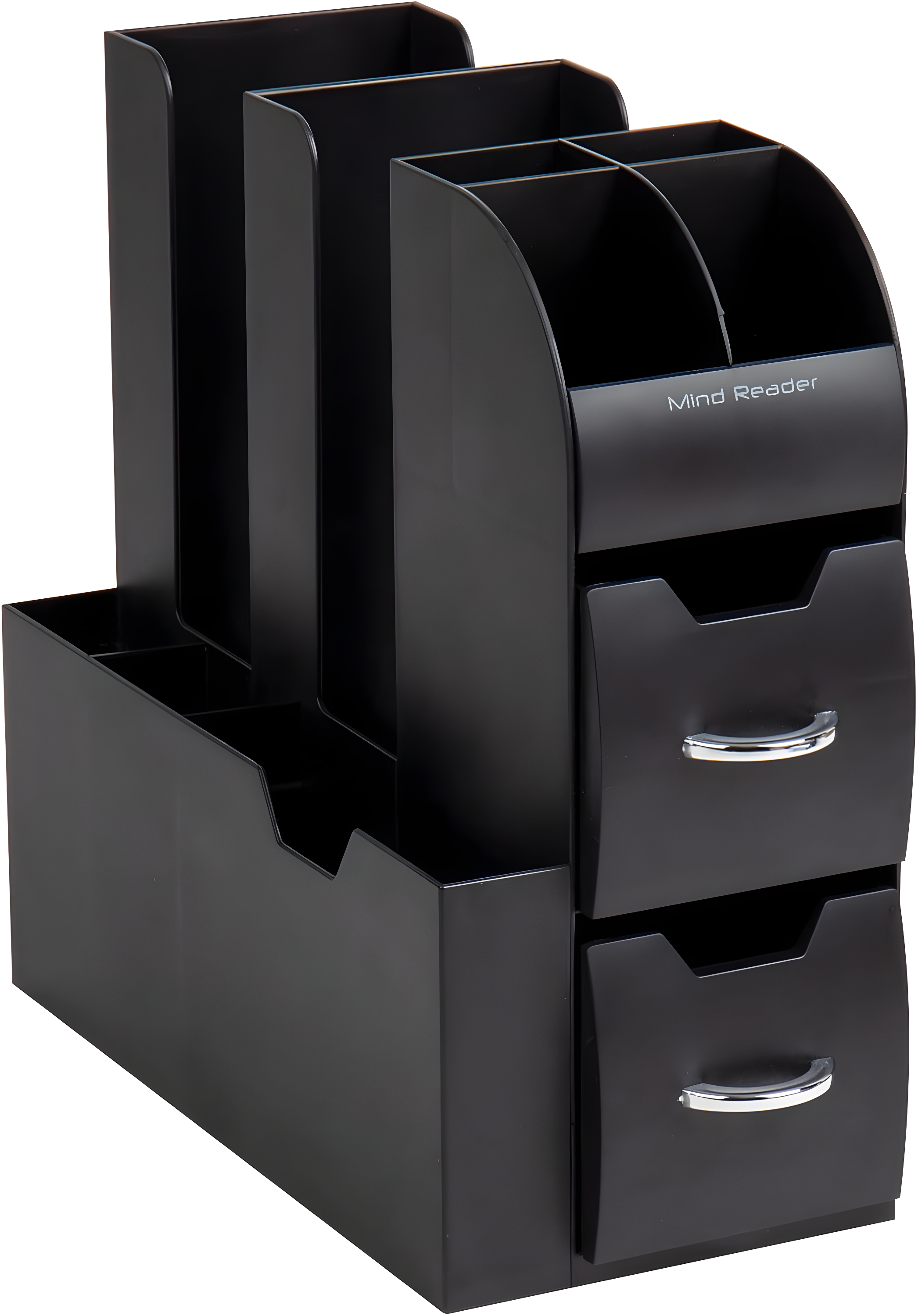 Mind Reader Cup and Condiment Station, Countertop Organizer, Coffee Bar, Kitchen, 5.35"L x 11.25"W x 11.15"H, 2-Pack