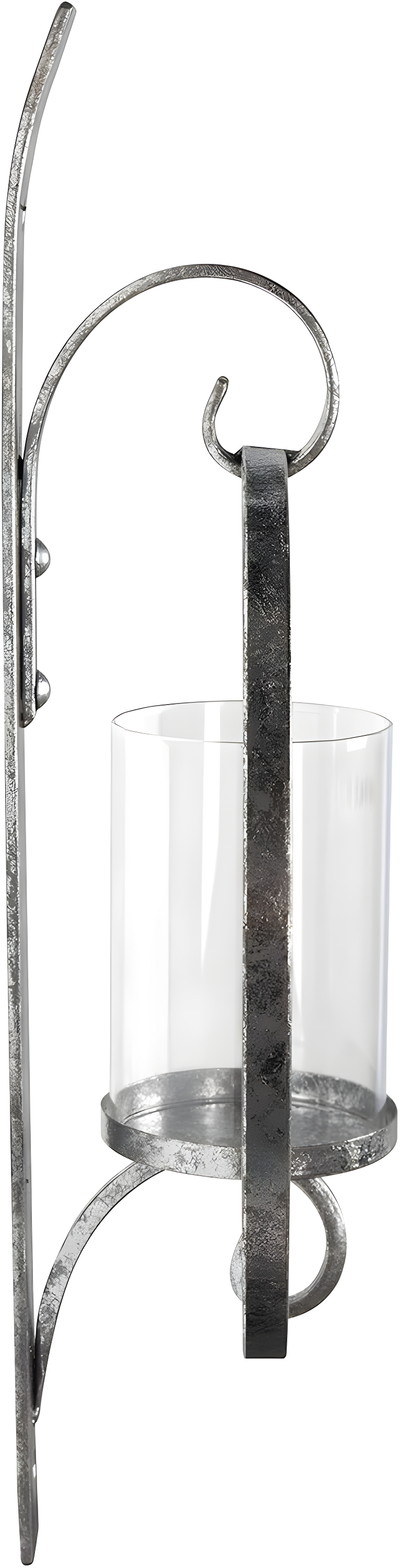 Kate and Laurel Doria Round Metal Wall Sconce, 12x22, Silver