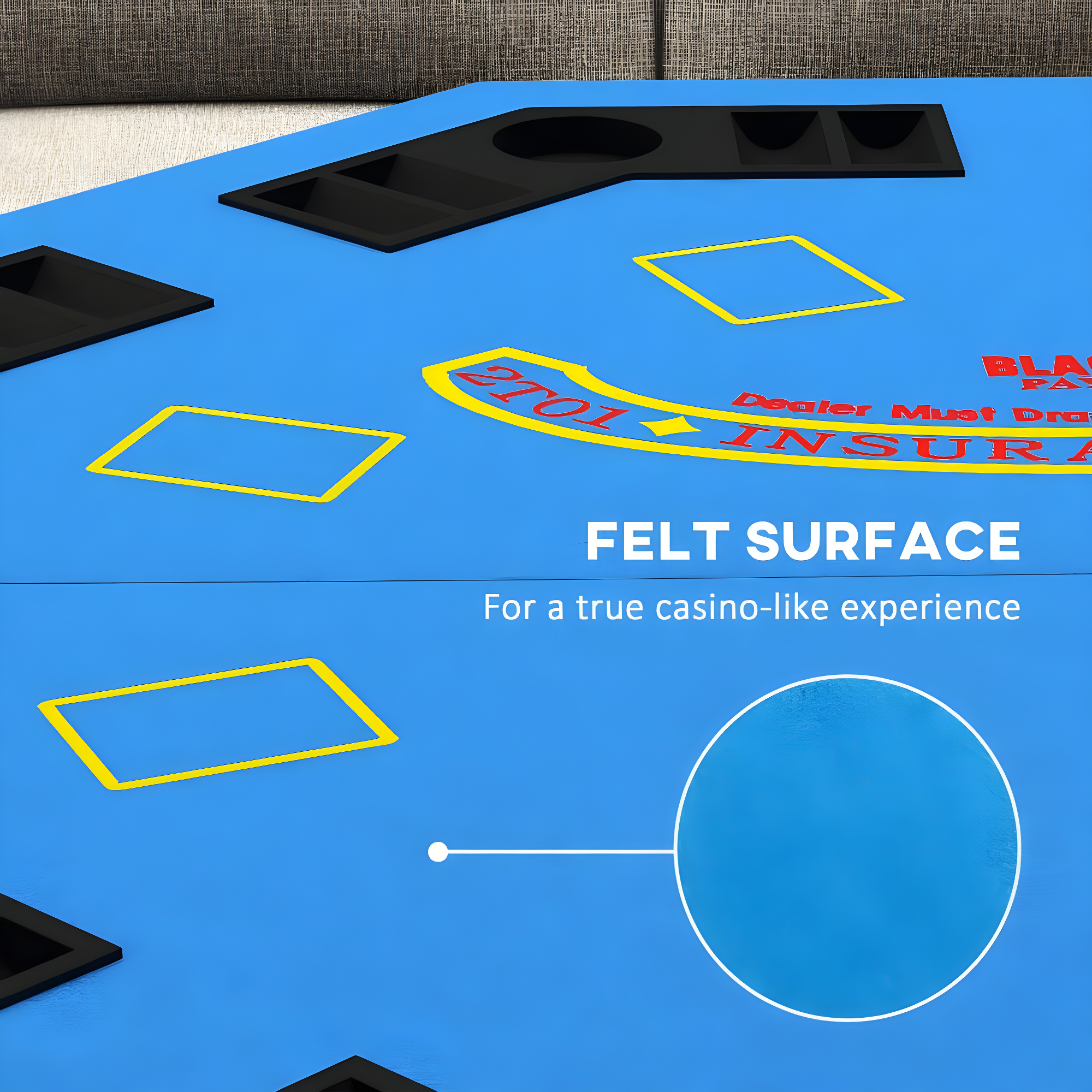 Soozier 48'' 8 - Player Foldable Poker Table