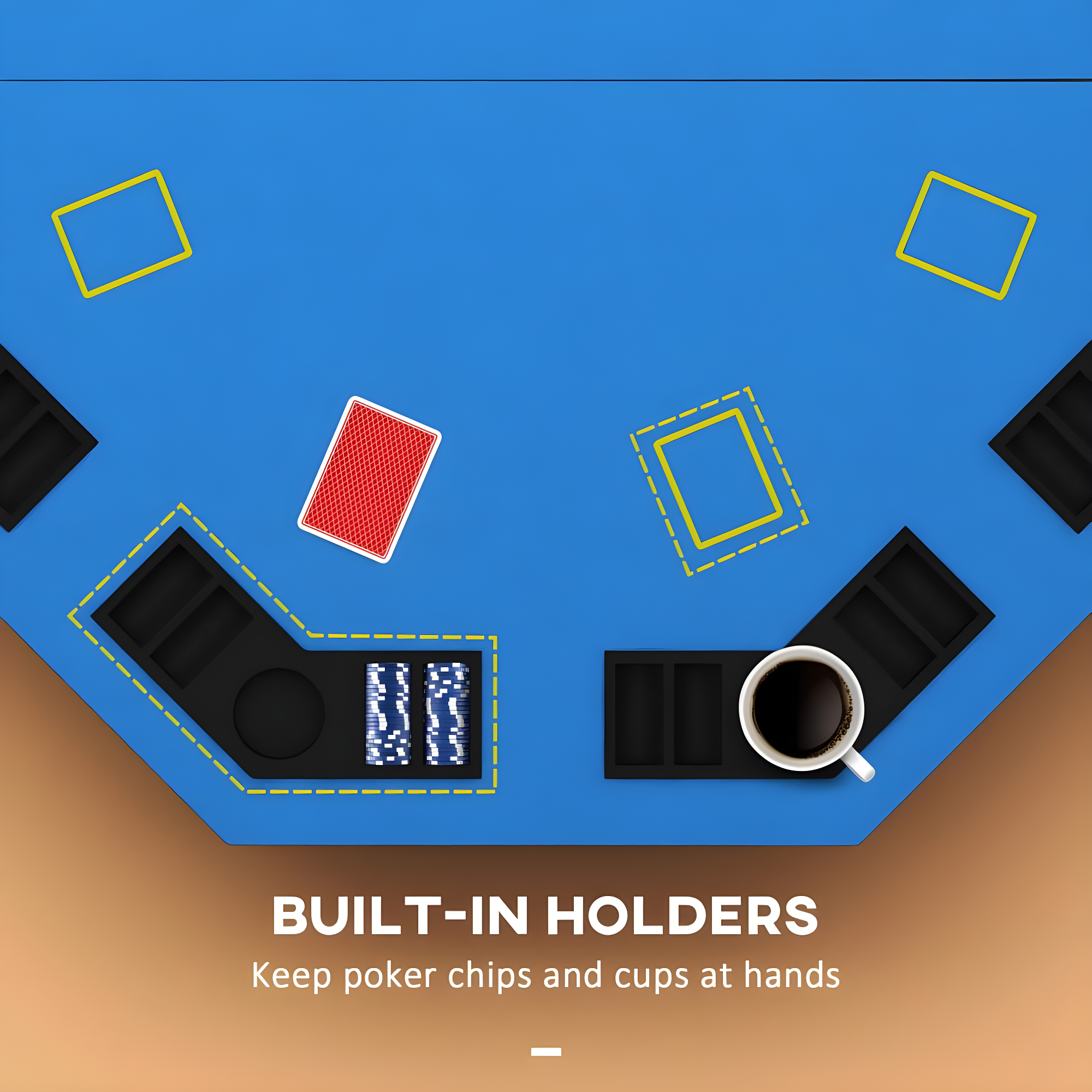 Soozier 48'' 8 - Player Foldable Poker Table