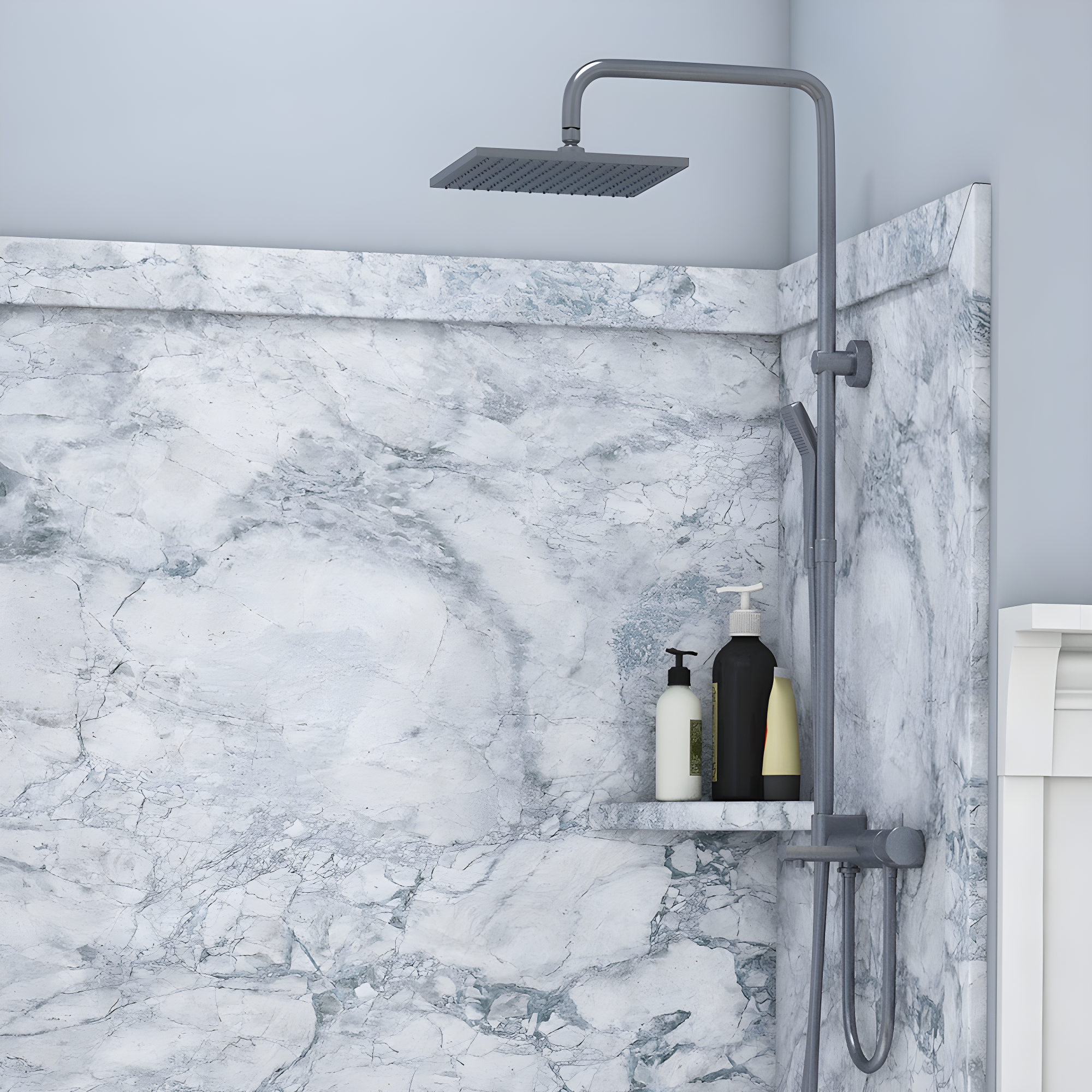 FlexStone Elegance 3-Panel 48"W x 36"D x 80"H Alcove Shower Surround