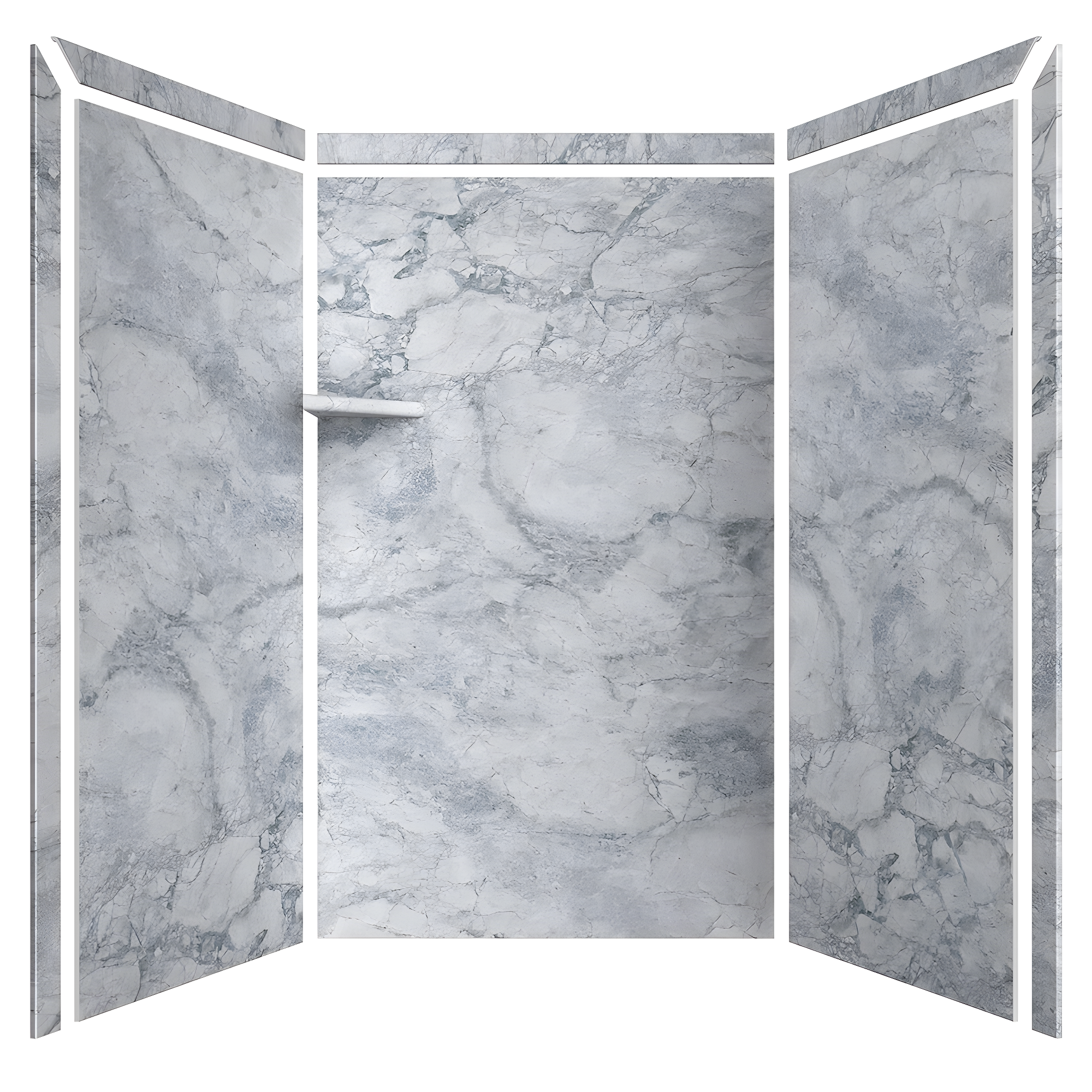 FlexStone Elegance 3-Panel 48"W x 36"D x 80"H Alcove Shower Surround