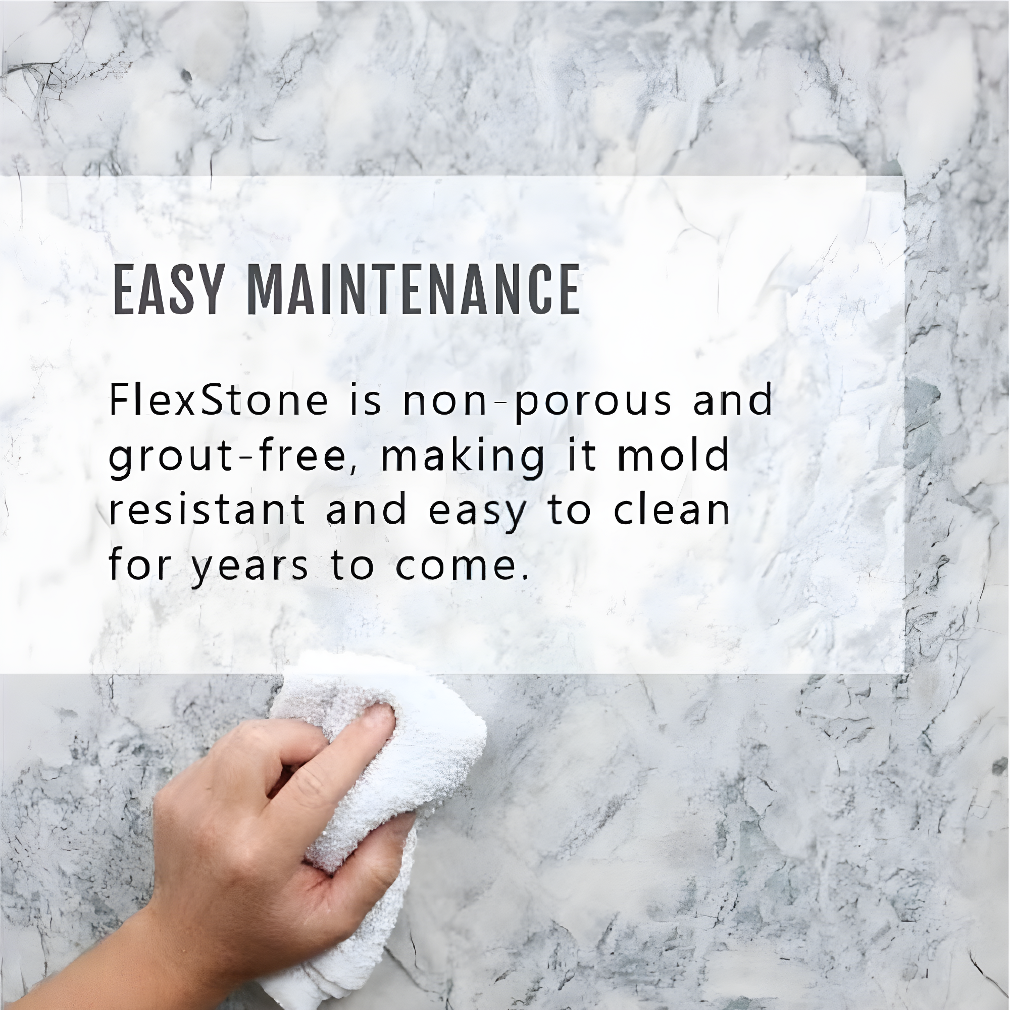 FlexStone Elegance 3-Panel 48"W x 36"D x 80"H Alcove Shower Surround